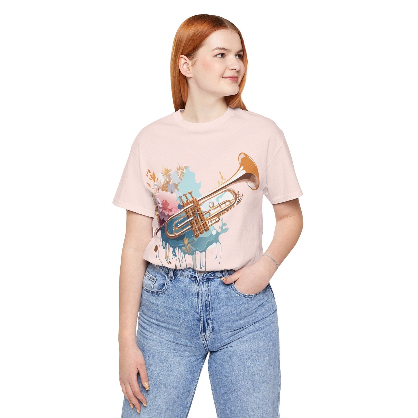 Music Graphic Unisex 100 Cotton Vintage Art with Musical Elements Tee 127