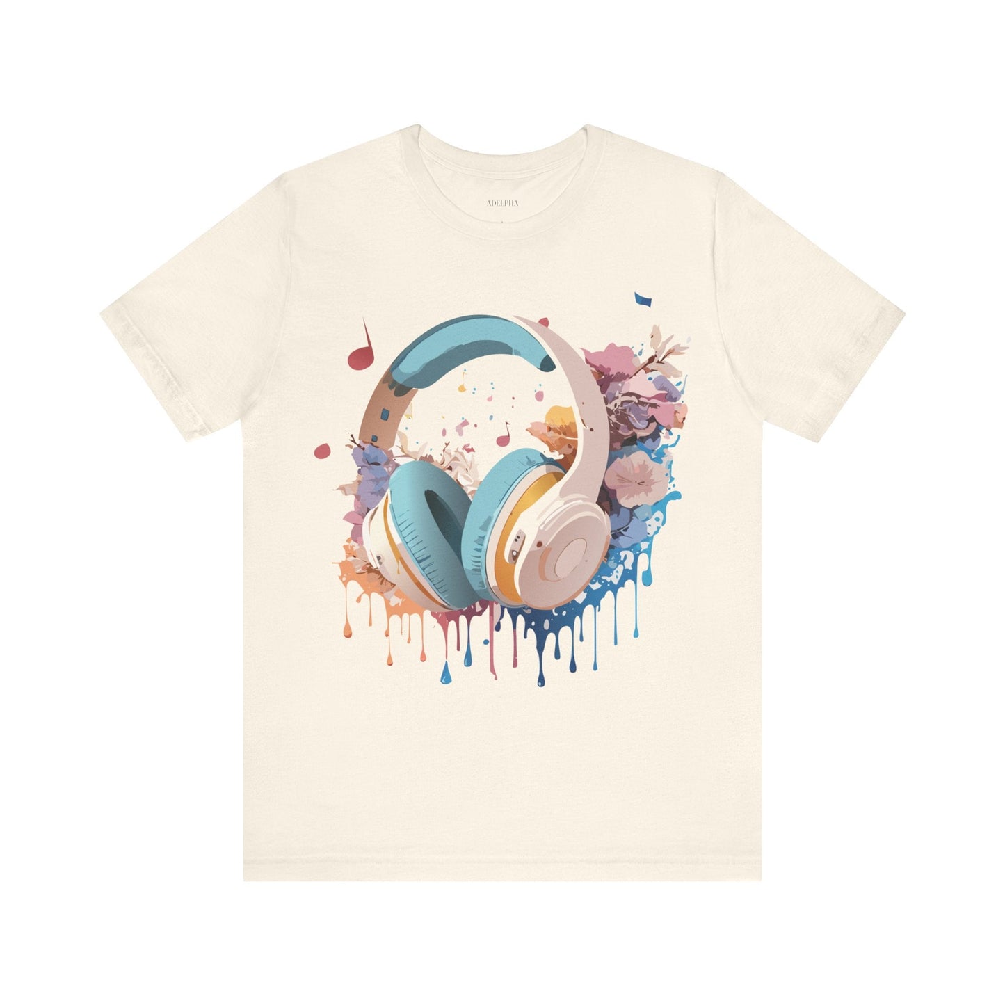 Unisex Graphic Tee Adelpha Art Design Vintage Music Inspired Short Sleeve Jersey Premium
