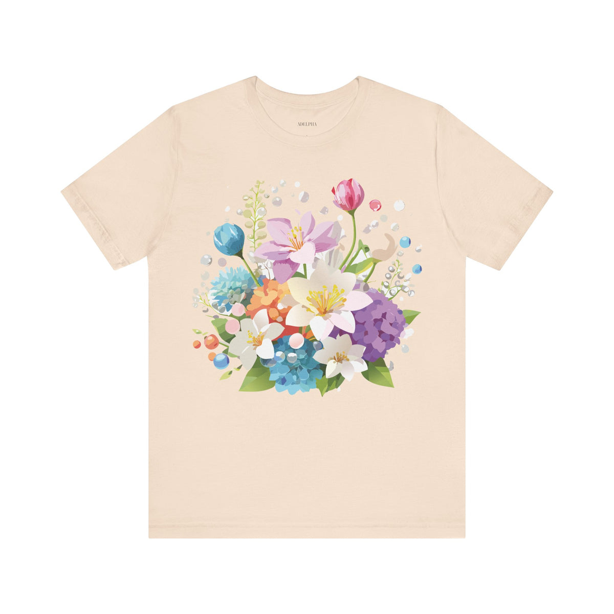 Floral Graphic Tee Shirt - Bella+Canvas Unisex 100 Cotton 20