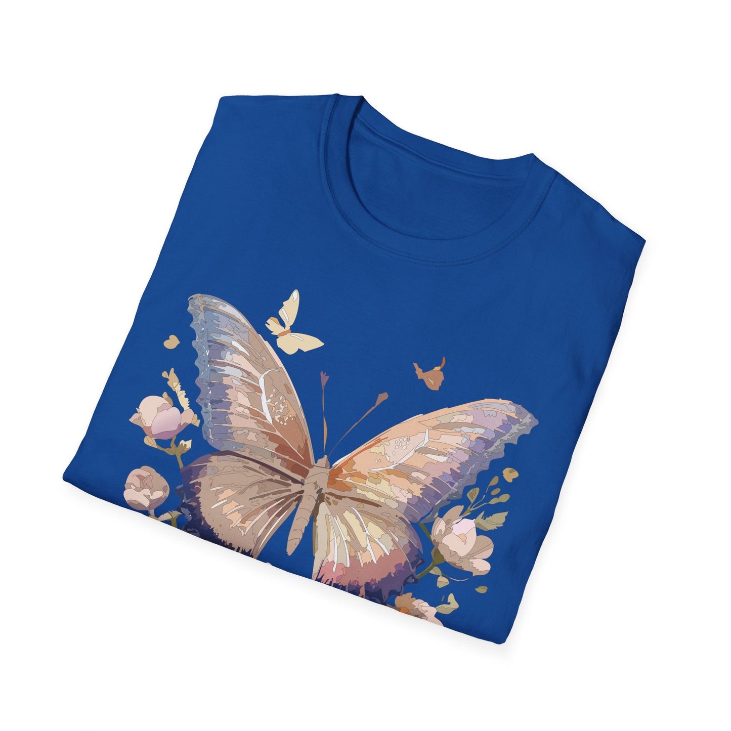Butterfly T Shirt Unisex Softstyle Monarch Design 100 Percent Cotton Tee For Everyday Comfort