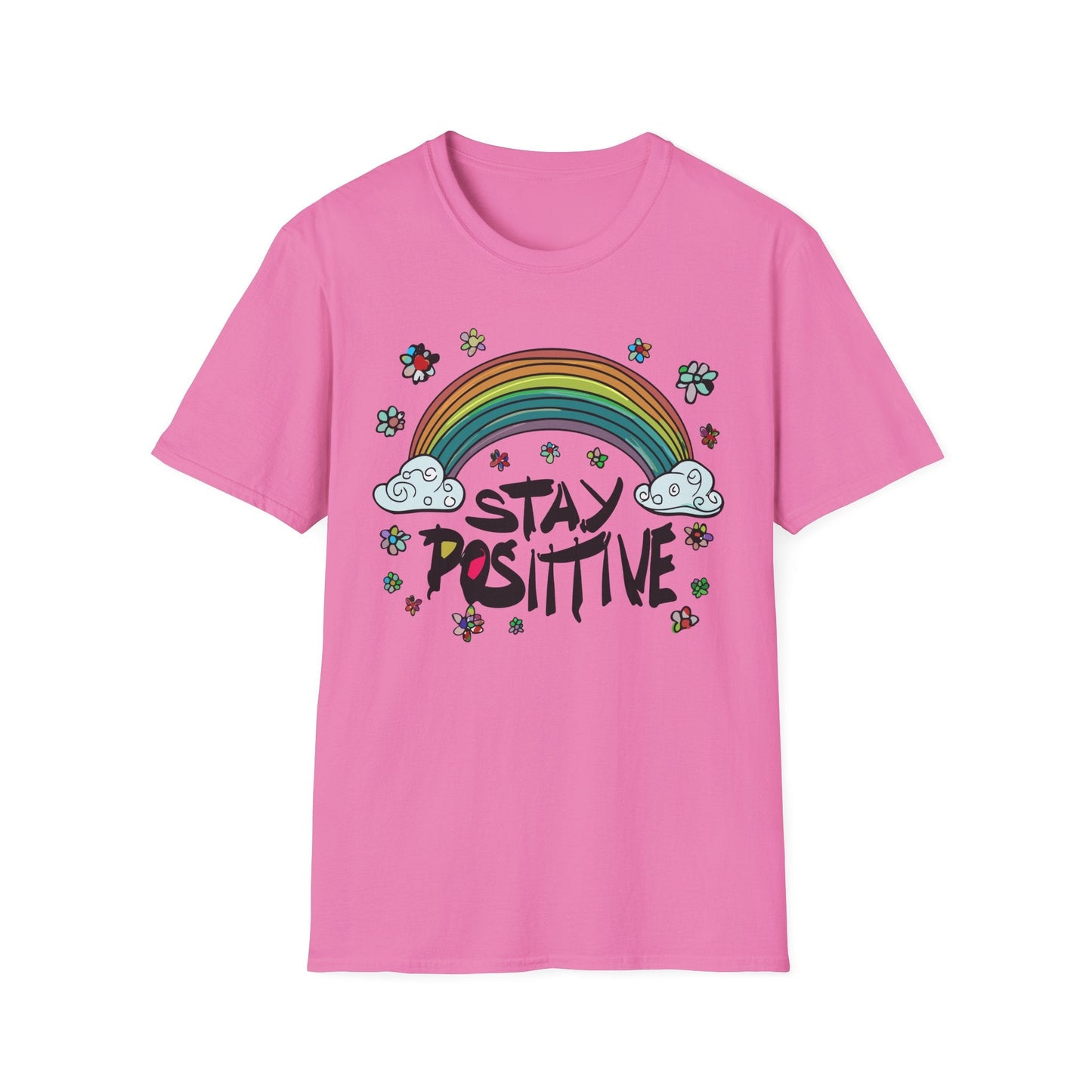 Positive Slogan T Shirt Unisex Softstyle Tee With Positive Words And Good Quotes Gildan 64000