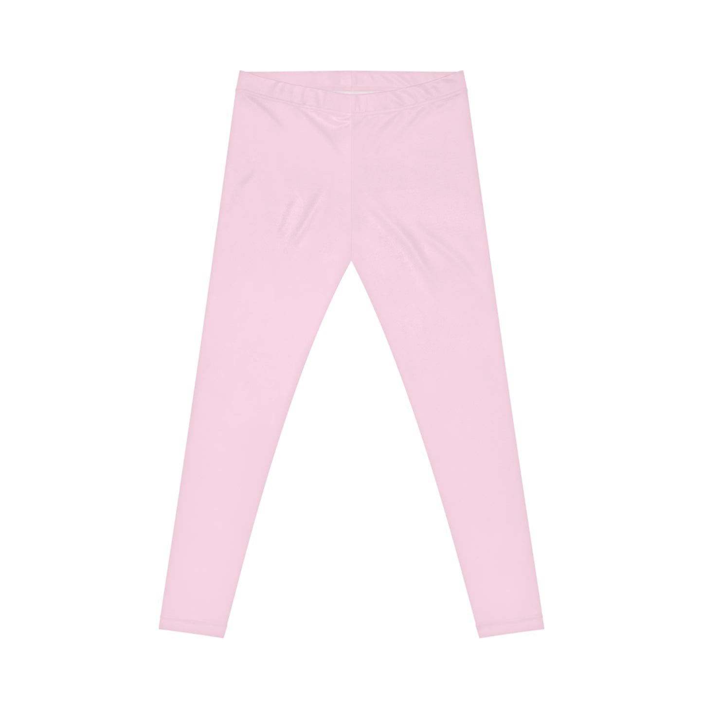 Petal Frost Pink Color Women's Poly-Span Casual Leggings XS-2XL