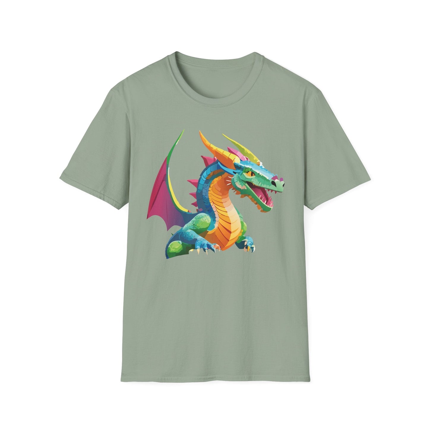 Dragon Graphic Unisex Cotton Softstyle Art Design Tee With Animals 15