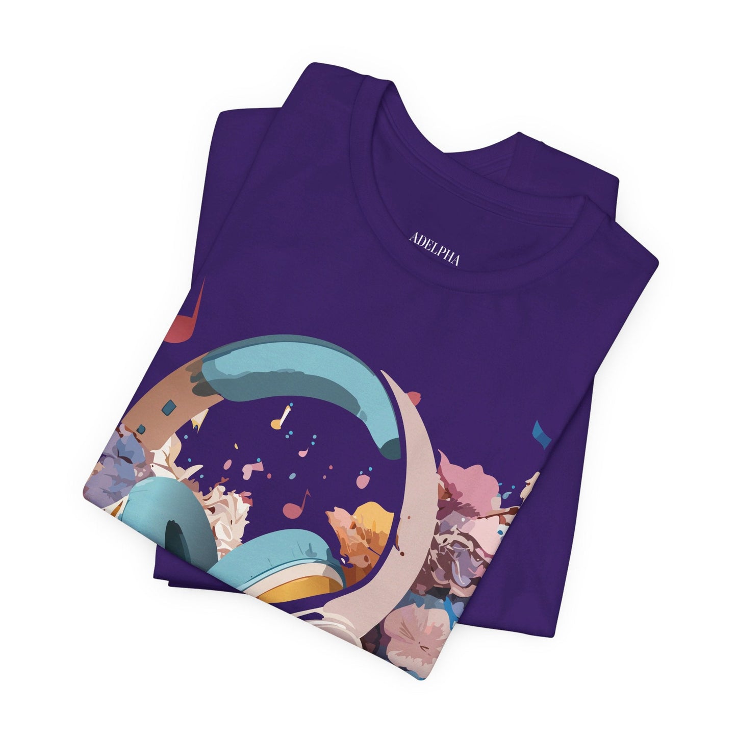 Music Graphic Unisex 100 Cotton Vintage Art with Musical Elements Tee 1
