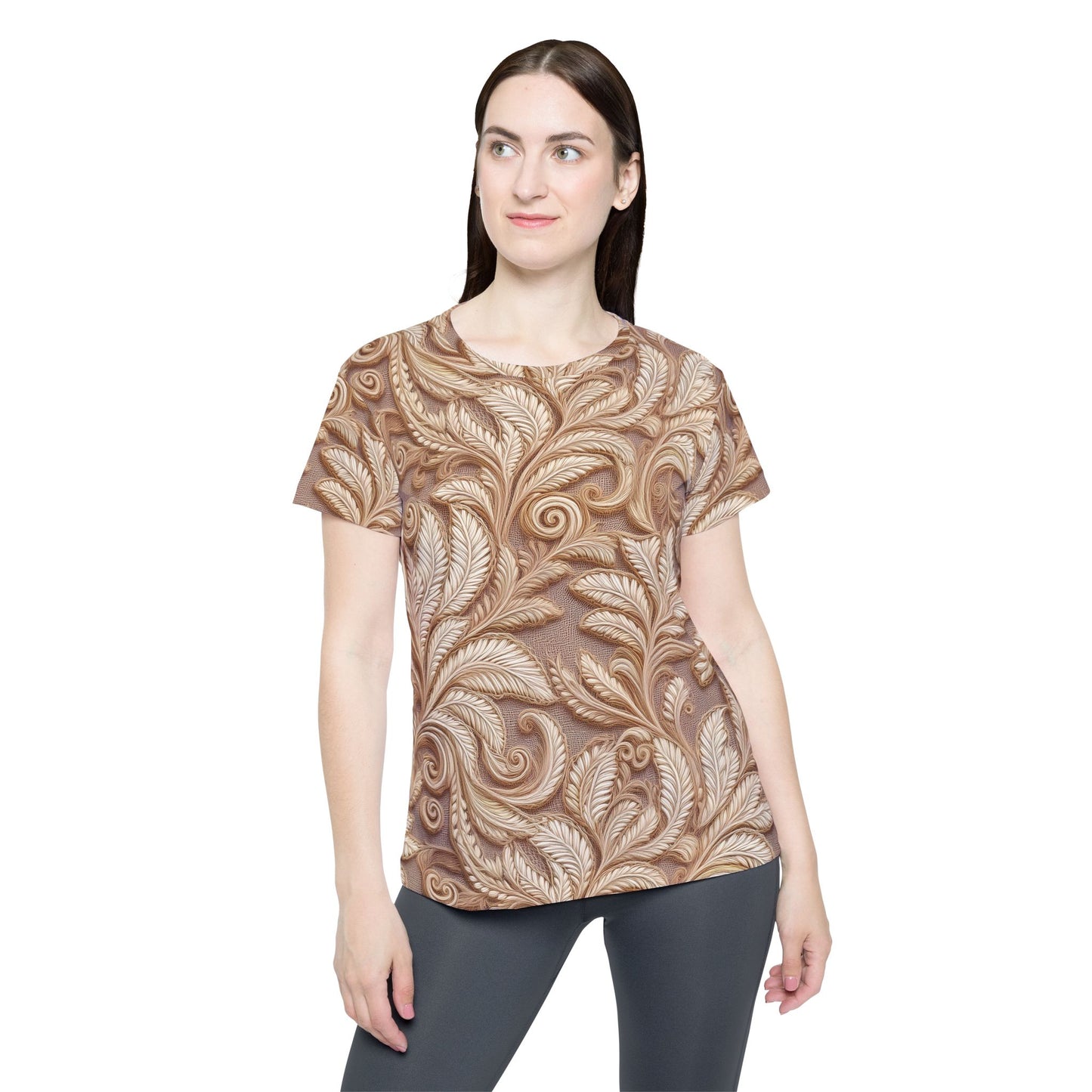 Lace Print Poly Shirt, Poly Shirt with Lace Print, Lace Shirt 70