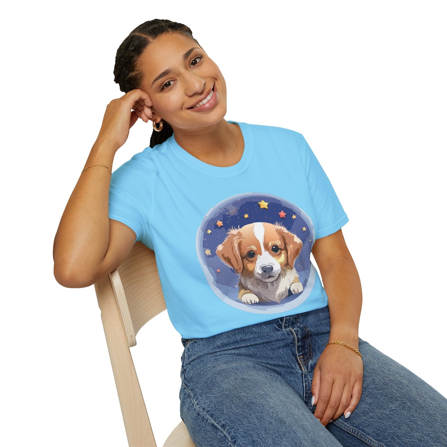 Unisex Gildan Softstyle 64000 Dog Shirt Tee Ring Spun Cotton