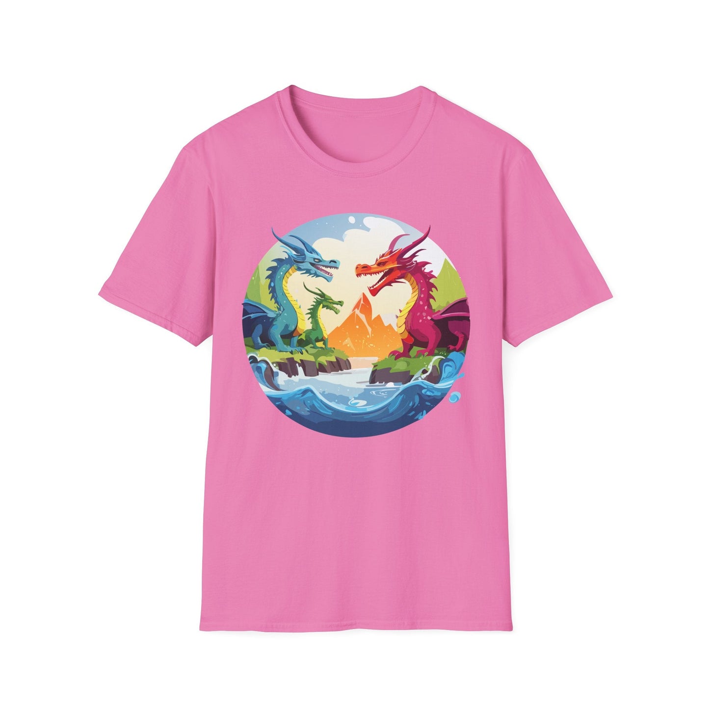 Dragon T Shirt Unisex Dragon Tee 100 Percent Ring Spun Cotton Softstyle Comfort Fit