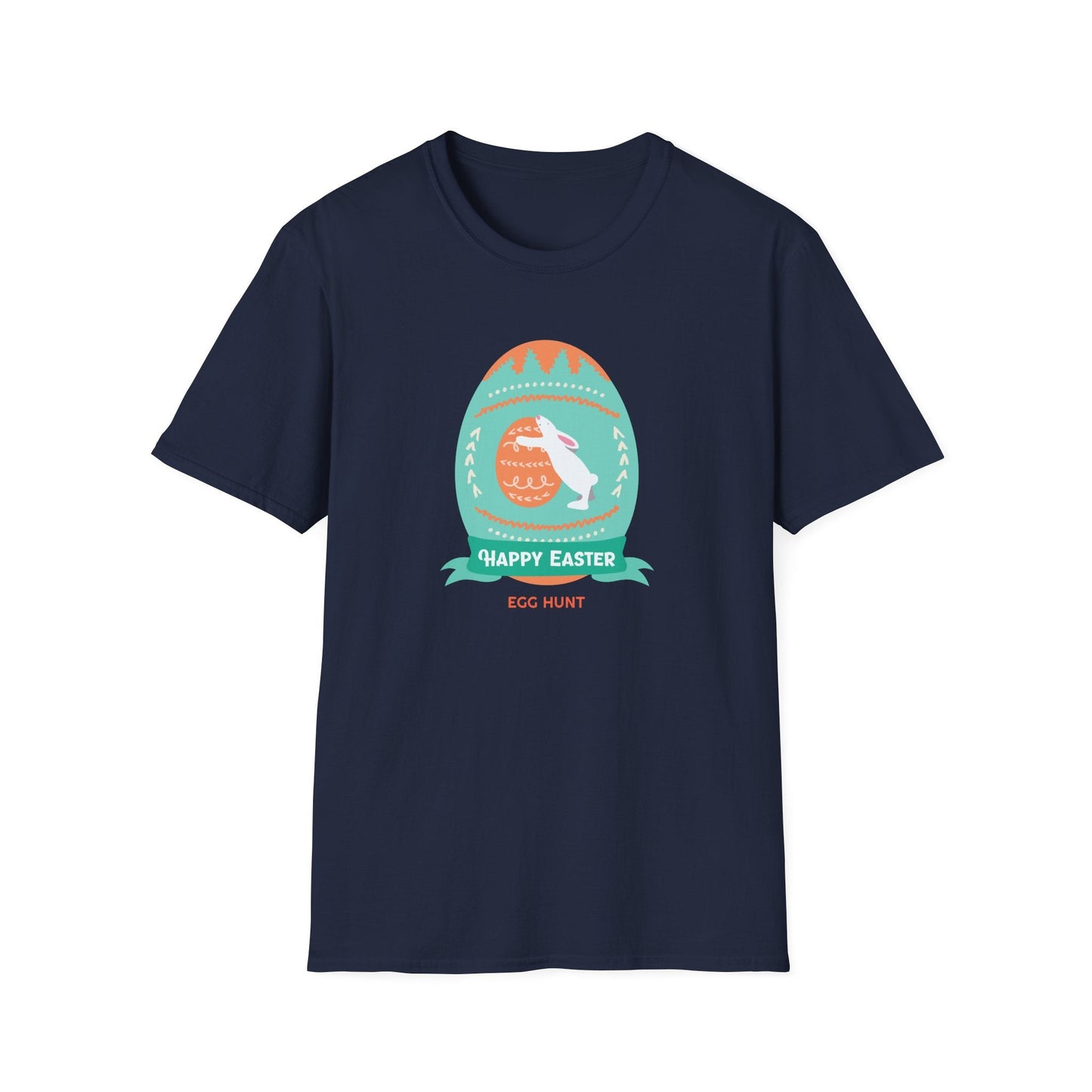 Easter Egg T Shirt Unisex Softstyle Tee With Easter Signature Design 100 Percent Ring Spun Cotton