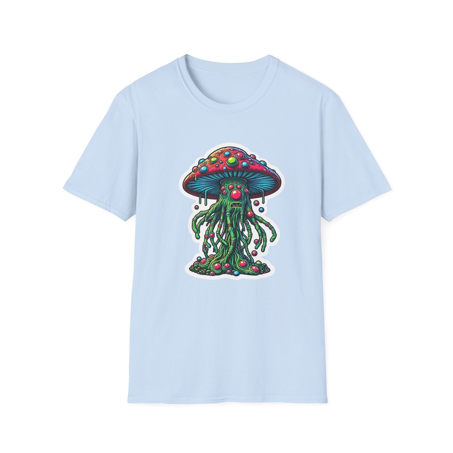 Mashroom Tee Shirt Unisex Funny Mashroom Shirt With Fungus Art Design Gildan Softstyle 64000