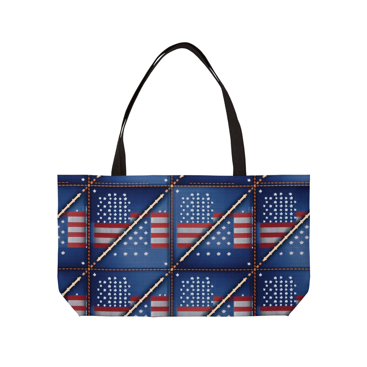 4th of July Denim Color Imitation Print Unisex  Yoga Bag  Spun Poly 24x13 Canvas Bag 72
