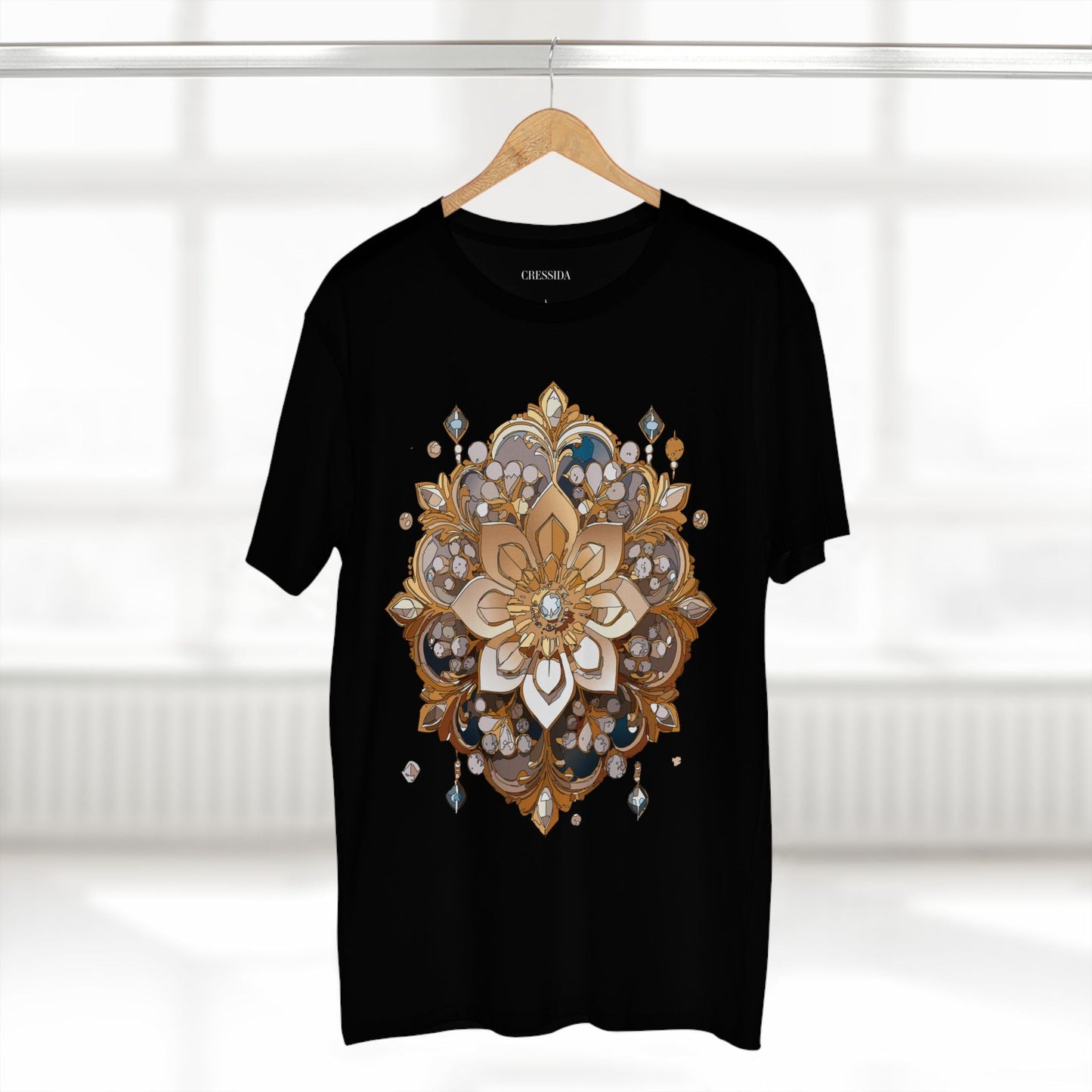 Floral Graphic T-Shirt Unisex 100 Cotton Art Design with Antique Flowers Tee 22
