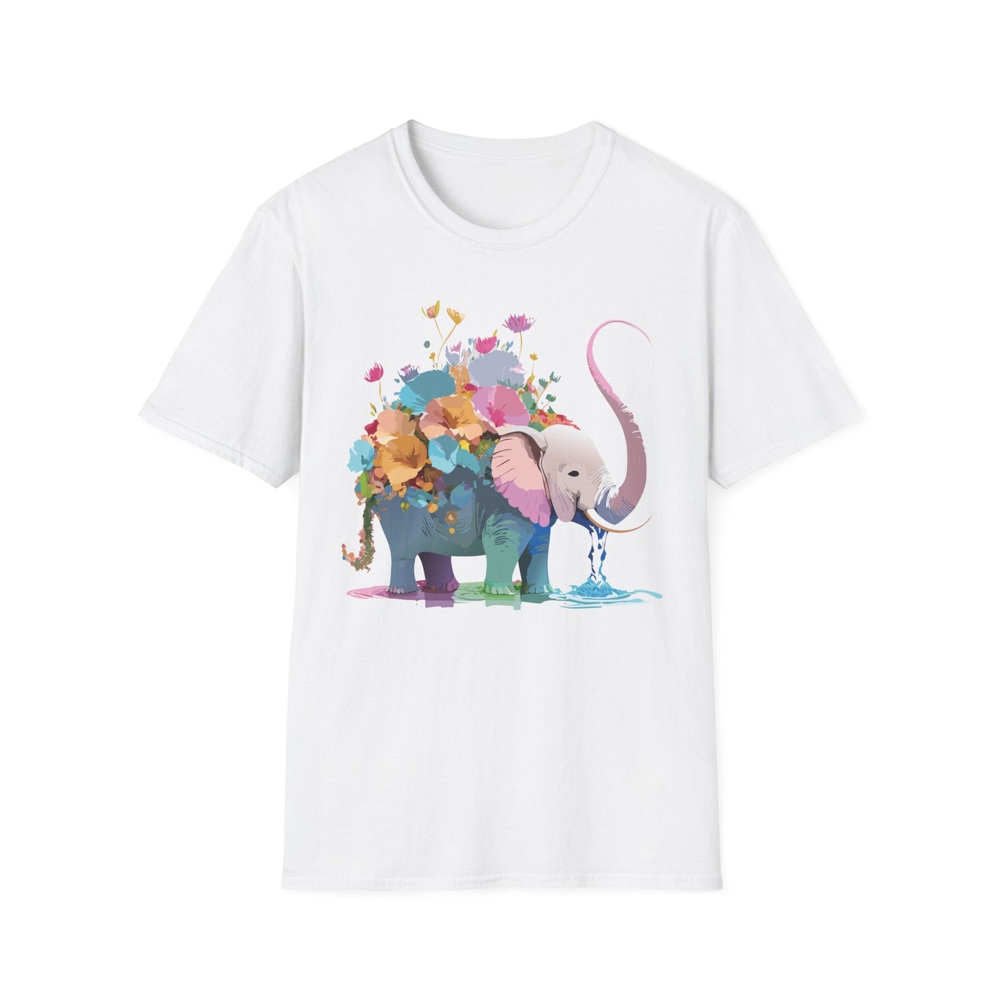 Elephant T Shirt Unisex Softstyle Cotton Tee With Animated Elephant Design Premium Comfort