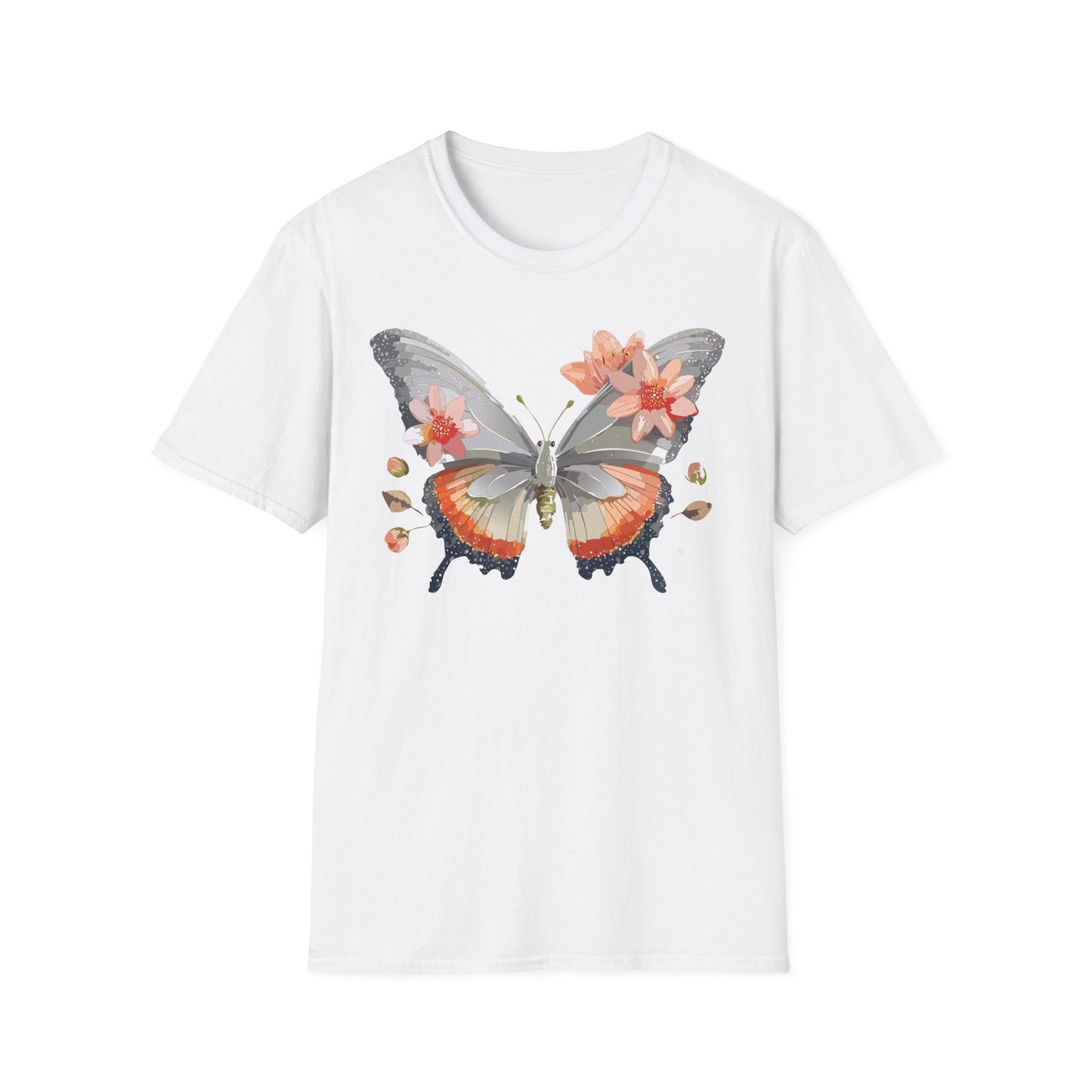 Monarch Butterfly T Shirt Unisex Softstyle Gildan 64000 100 Percent Ring Spun Cotton Tee