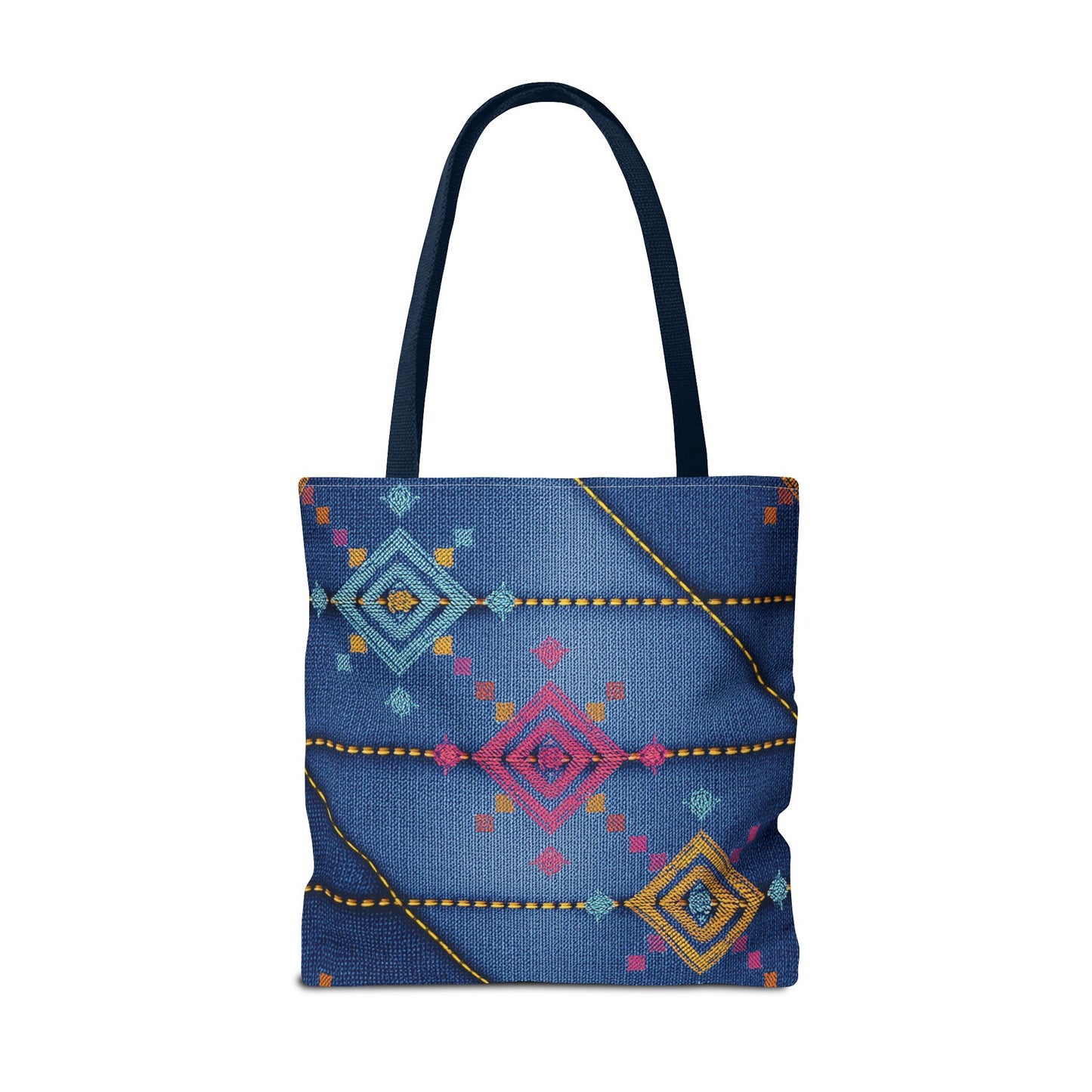 Diwali Graphic Denim Fabric Imitation Print Unisex Canvas Bag Poly Spun 3 Sizes Tote Bag 205-22