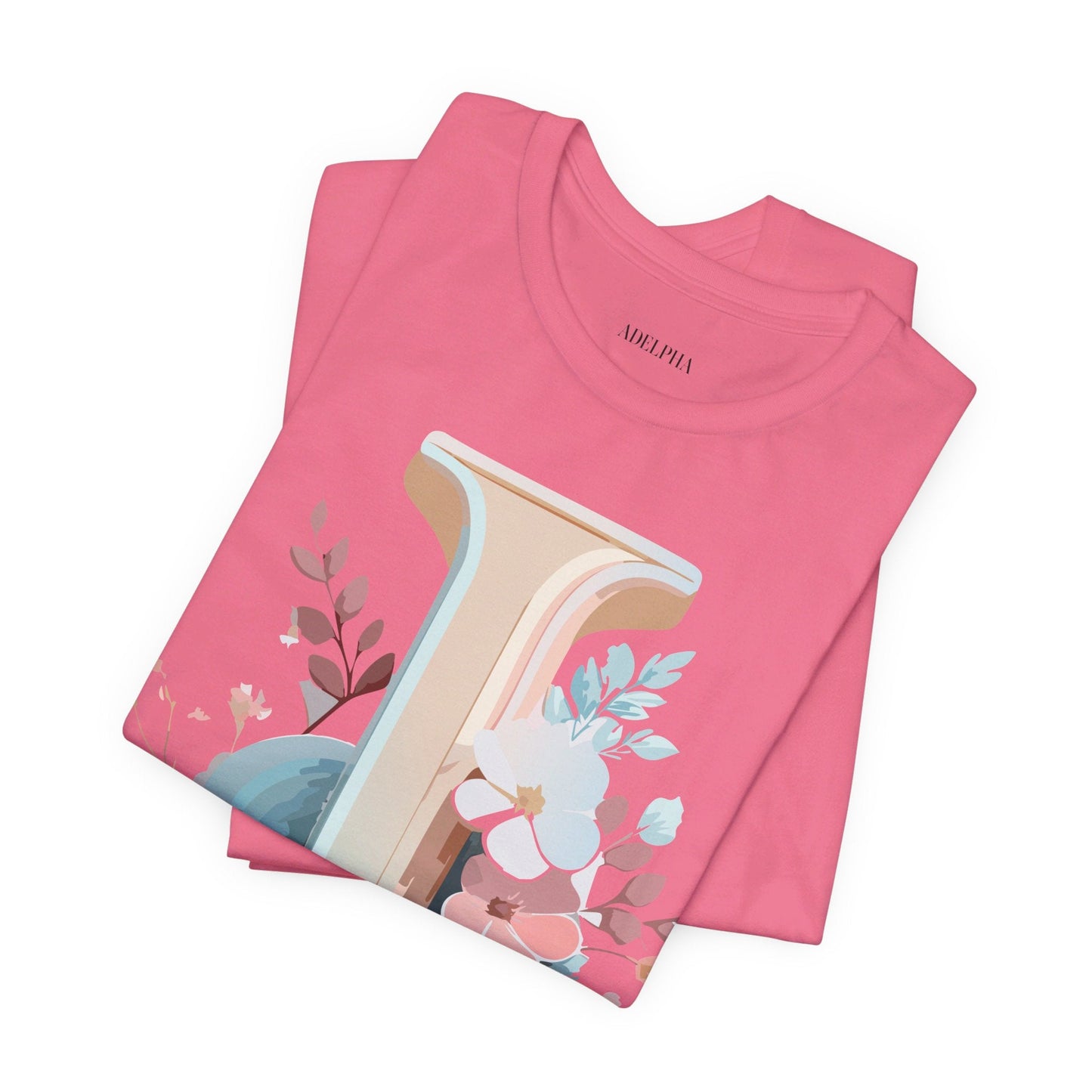 Letter J Shirt Graphic Tee For Unisex Style By Adelpha Vintage Inspired Art Tee Design