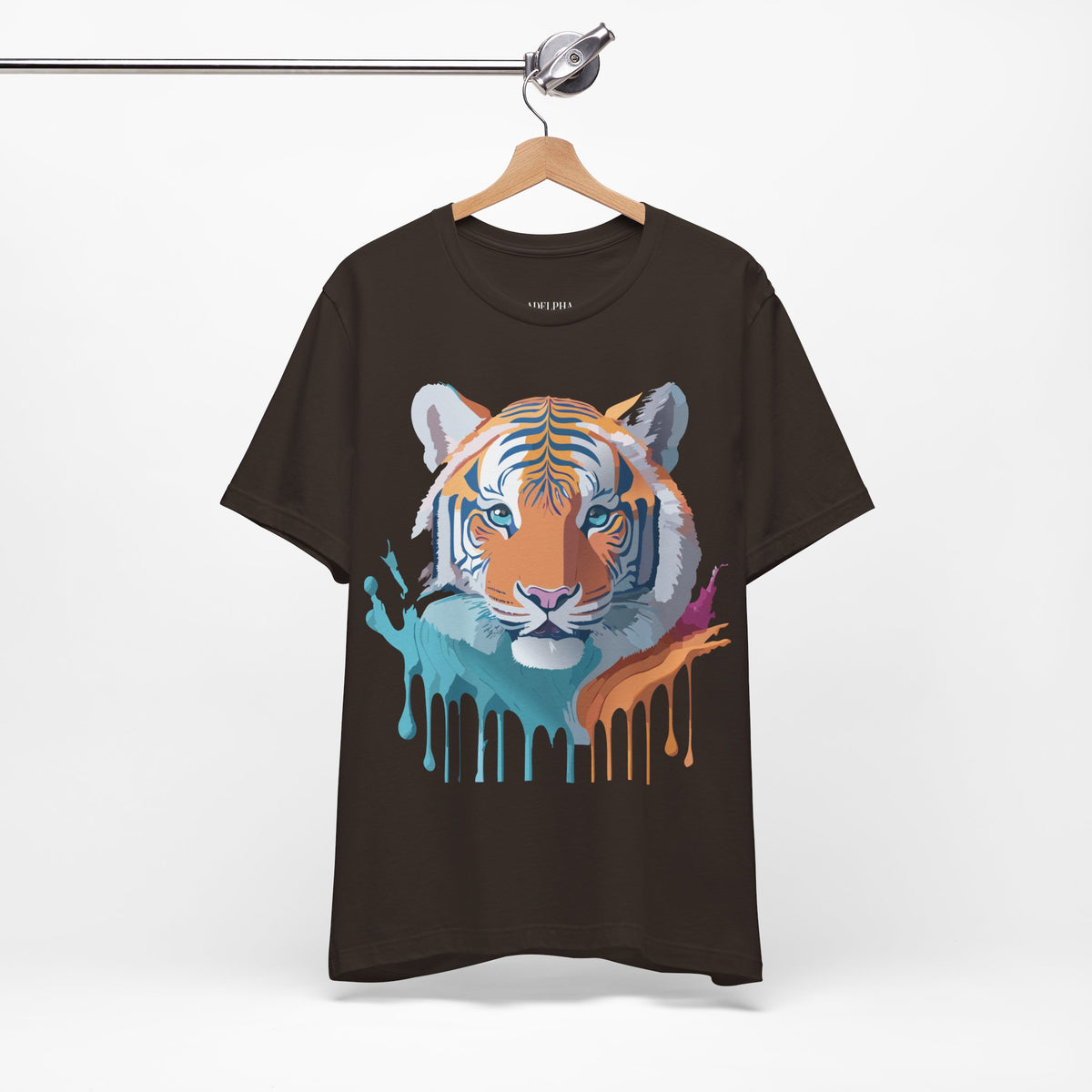 Tiger Graphic Unisex Cotton Bella+Canvas Tee with Art Animal Design e62