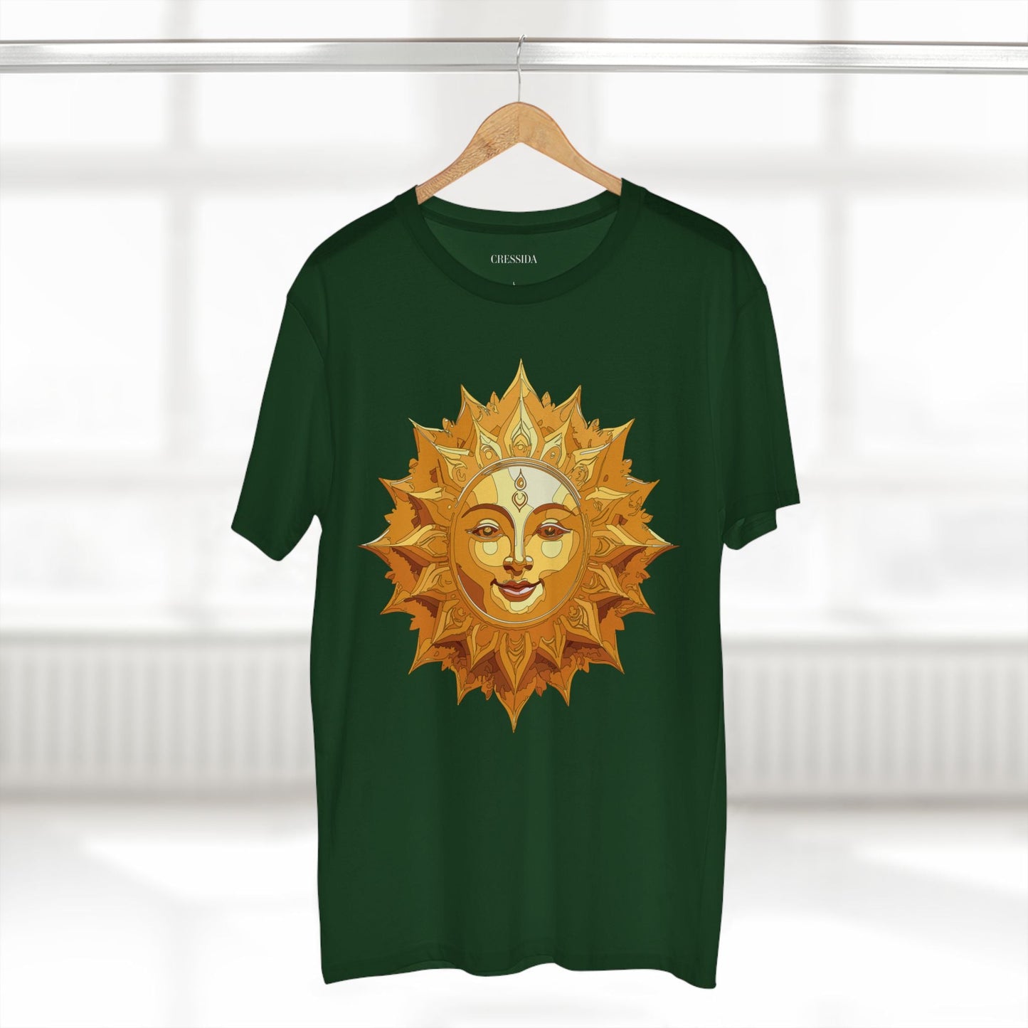 Gold Sun Graphic Unisex 100 Cotton T-Shirt with Golden Art Design 21