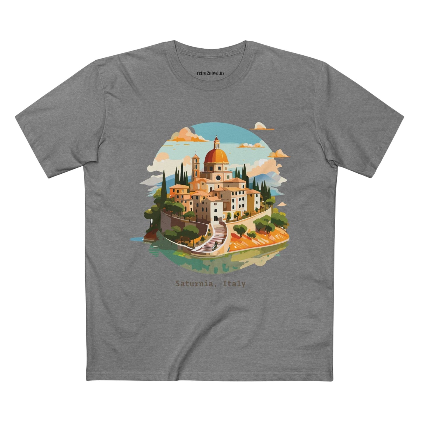 Italy Travel Shirt Unisex Tourist Tee With Original Art Design Retro2Nova Premium Cotton