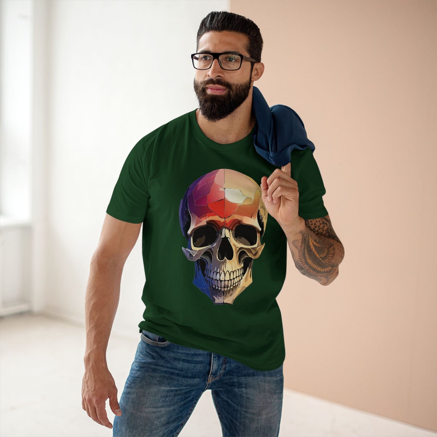 Skull Shirt Unisex Skeleton Tee With Original Art Design From Retro2Nova Premium Cotton Tee