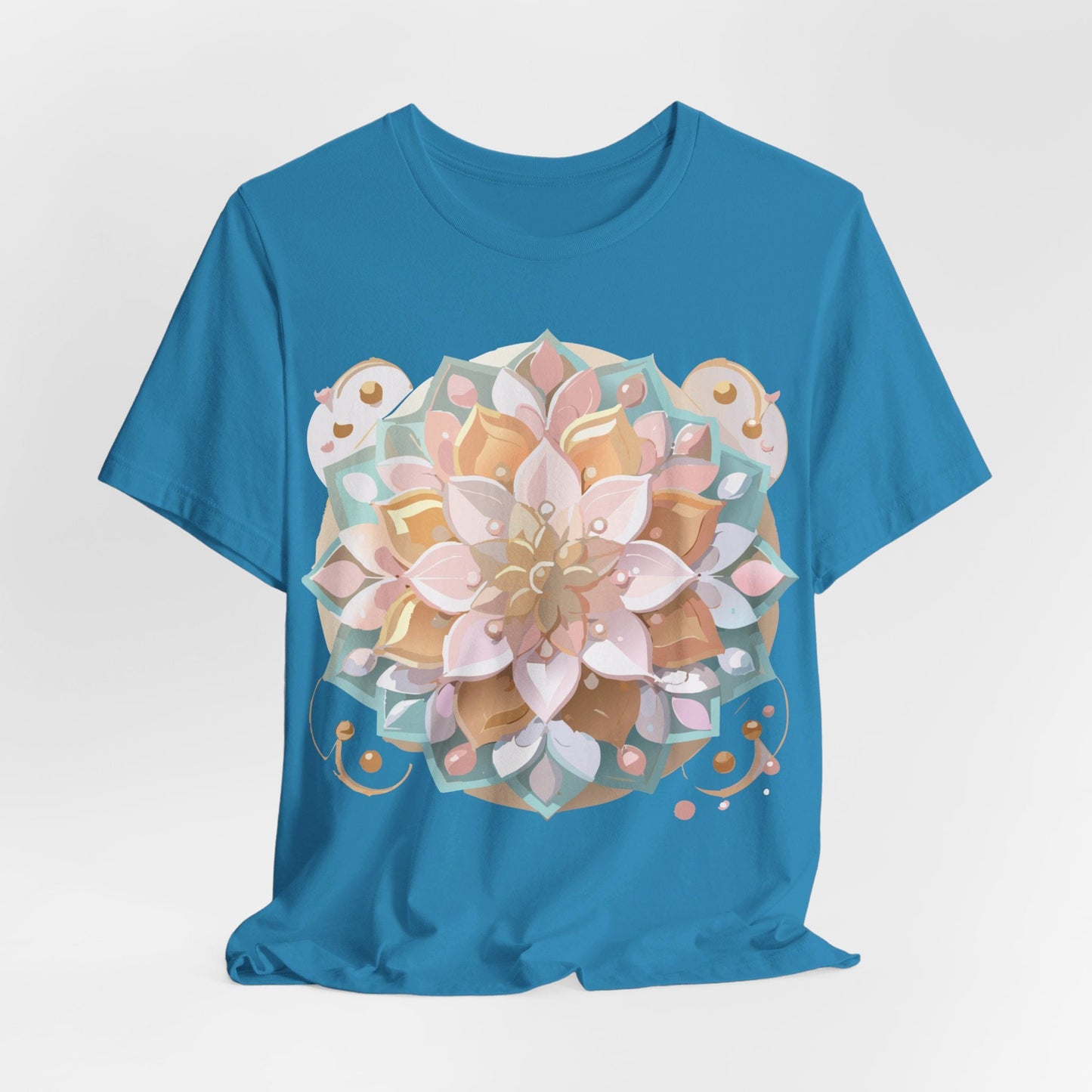 Mandala Graphic Unisex 100 Cotton Vintage Floral Artwork Tee 10
