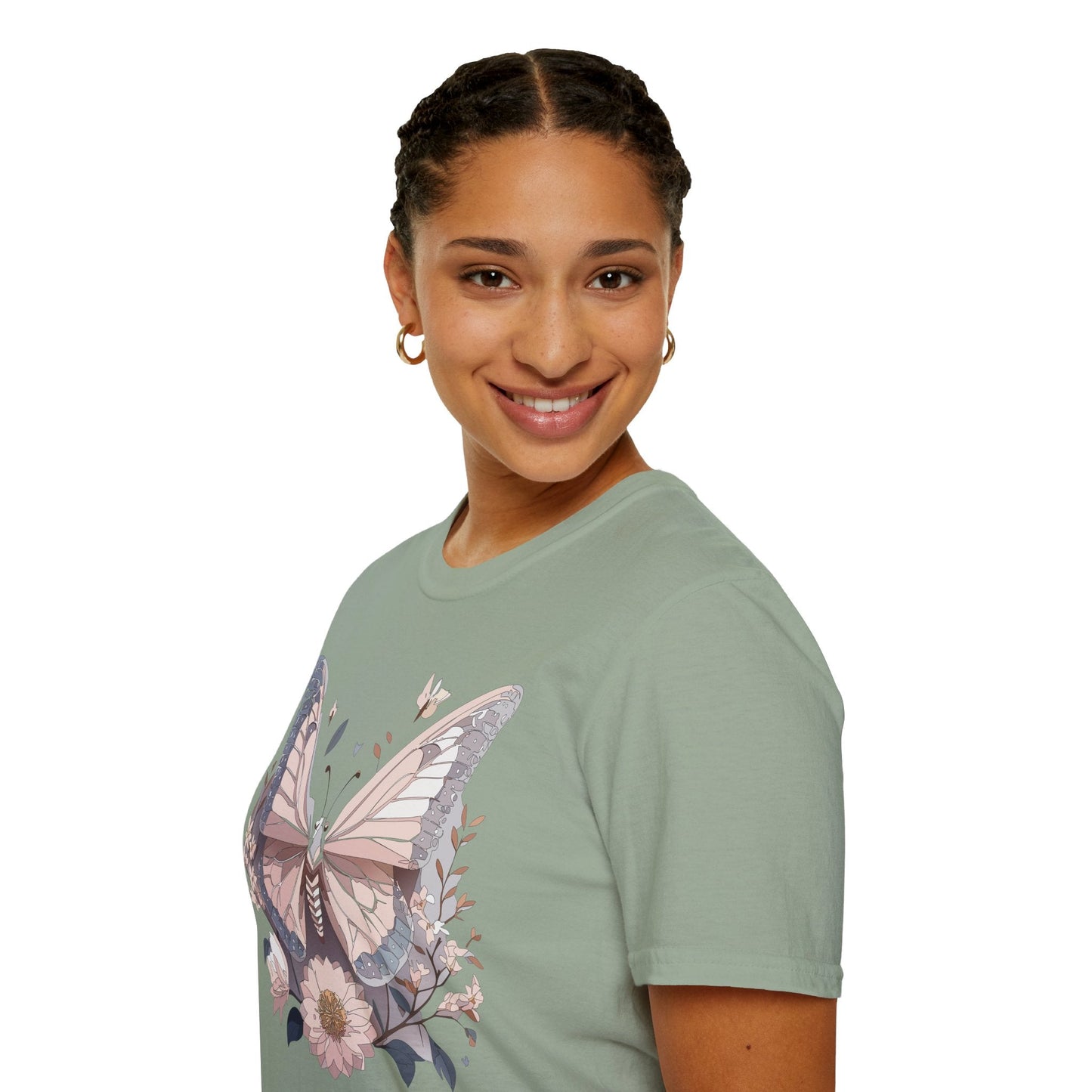 Butterfly Shirt Unisex Gildan Softstyle 64000 Monarch Butterfly Tee 100 Percent Ring Spun Cotton