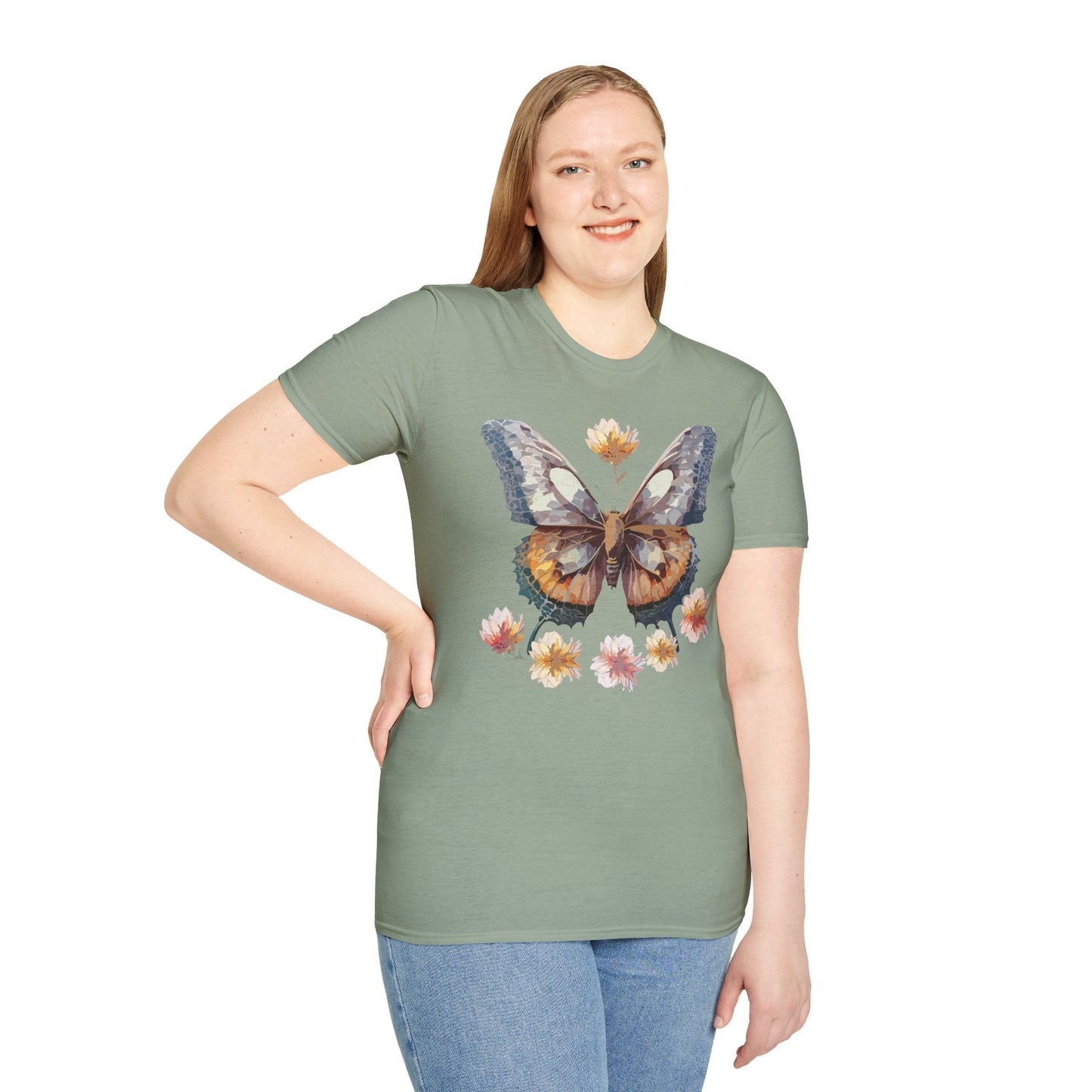 Butterfly Shirt Unisex Monarch Butterfly Tee Gildan Softstyle 64000 Ring Spun Cotton
