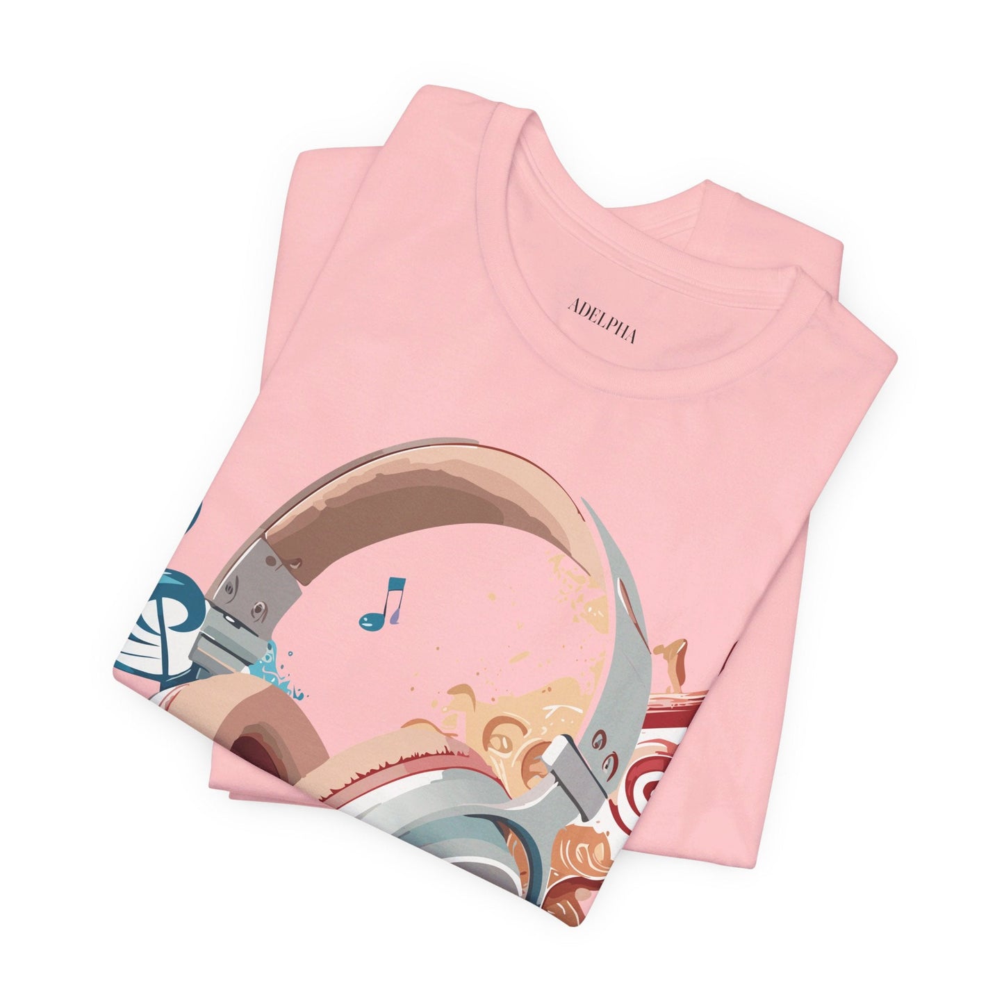 Music Graphic Unisex 100 Cotton Vintage Art with Musical Elements Tee 97