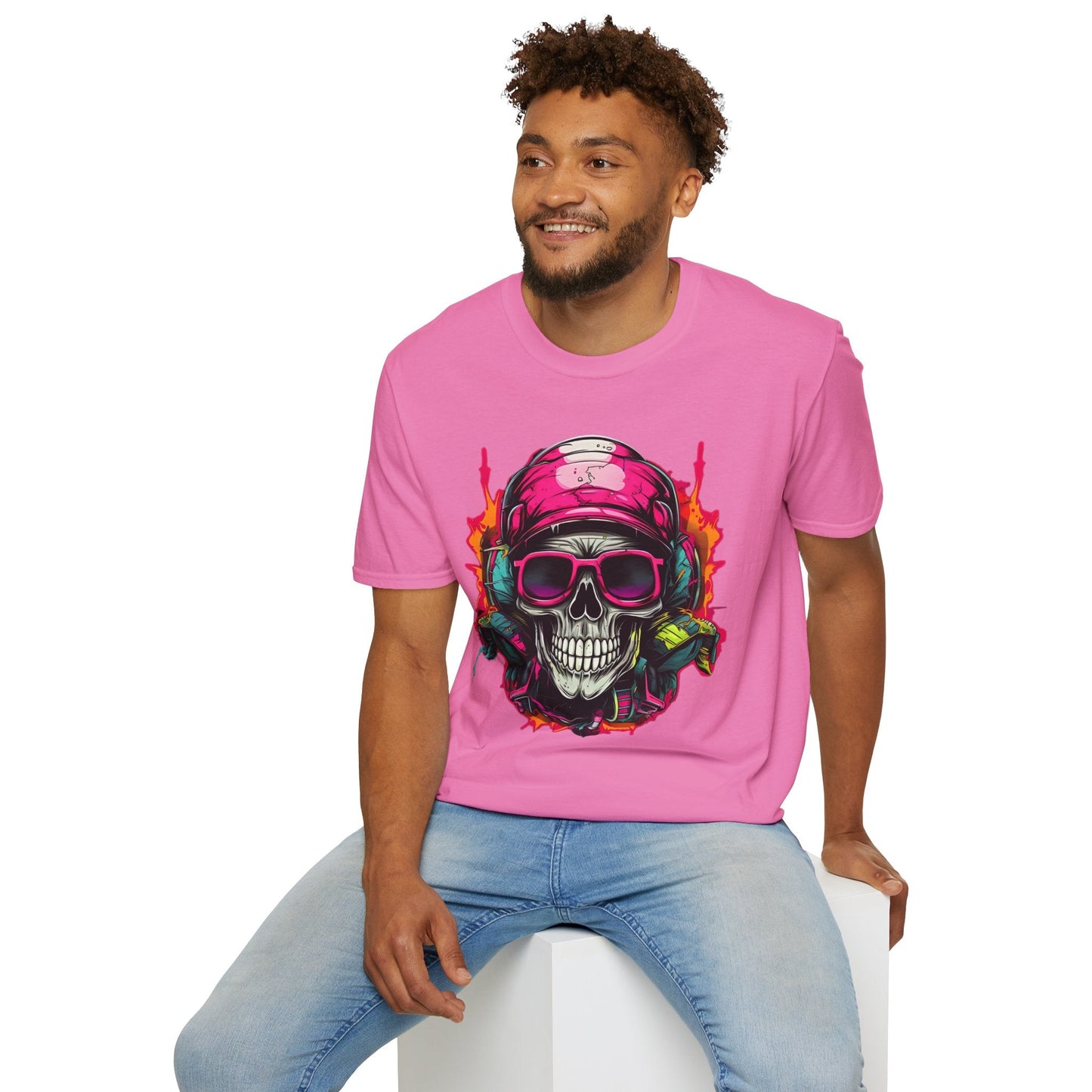 Skull Graphic Unisex Cotton T-shirt with Skeleton Artwork Design 25