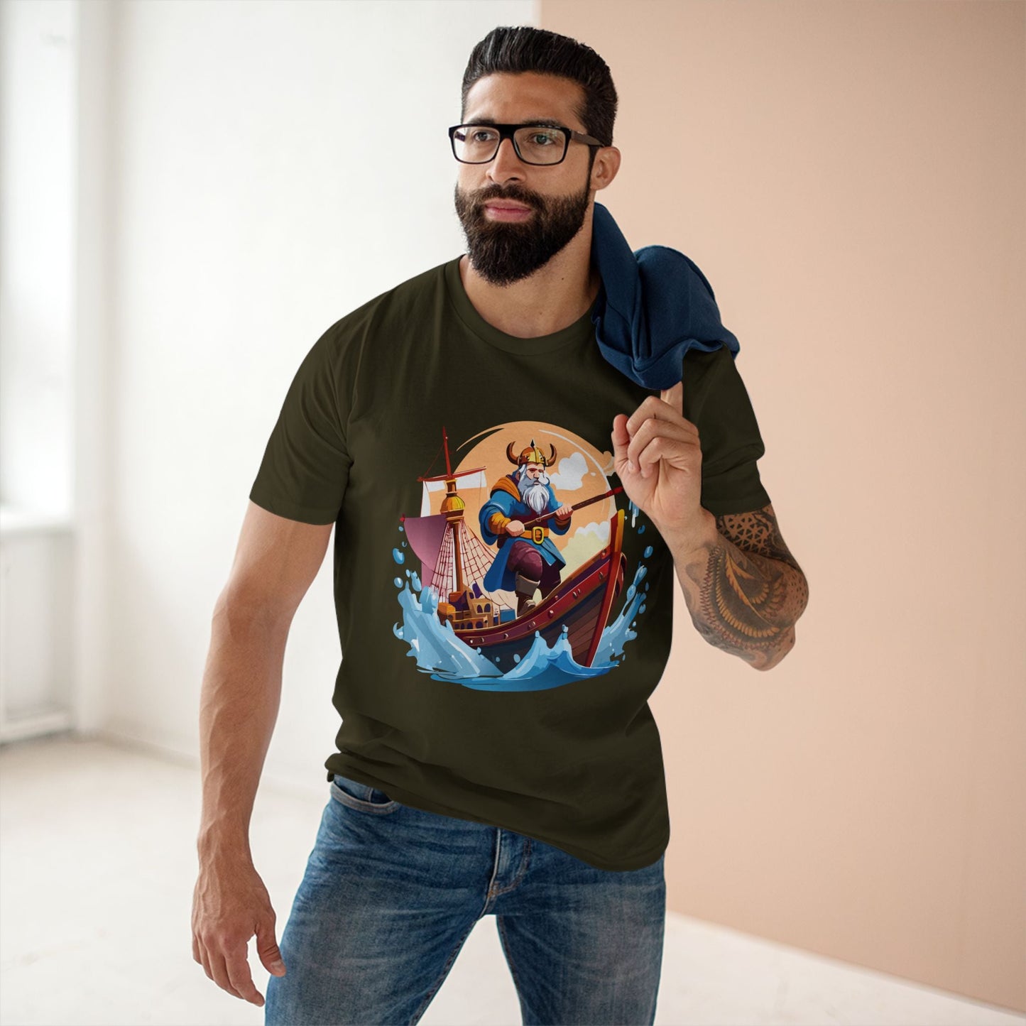 Viking Graphic Unisex 100 Cotton Staple Tee 4