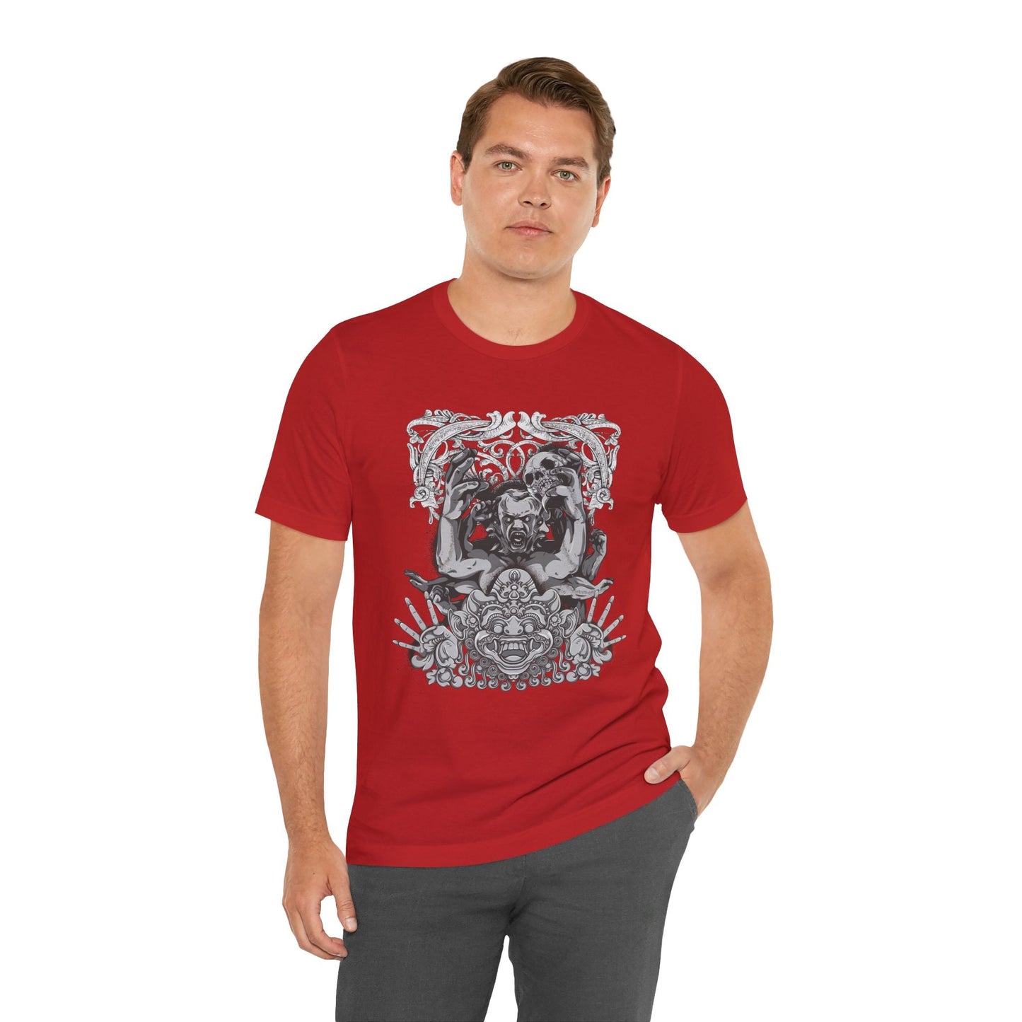 Mask Artwork Illustration Graphic Unisex Cotton T-Shirt r17