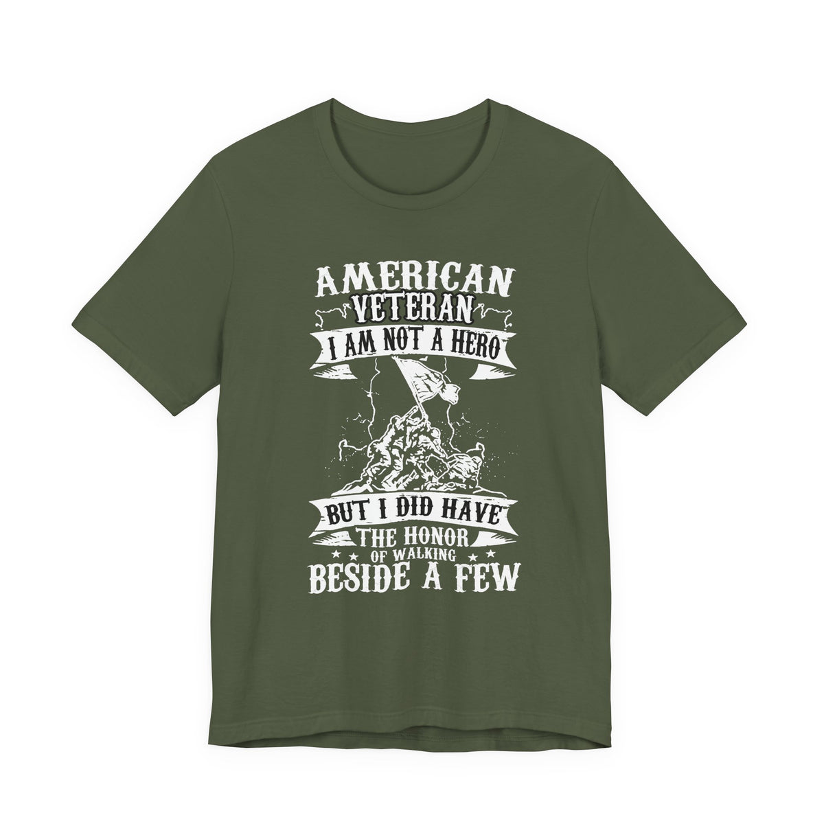 American Veteran I Am Not A Hero T-Shirt Military Tribute Unisex Cotton Tee v53