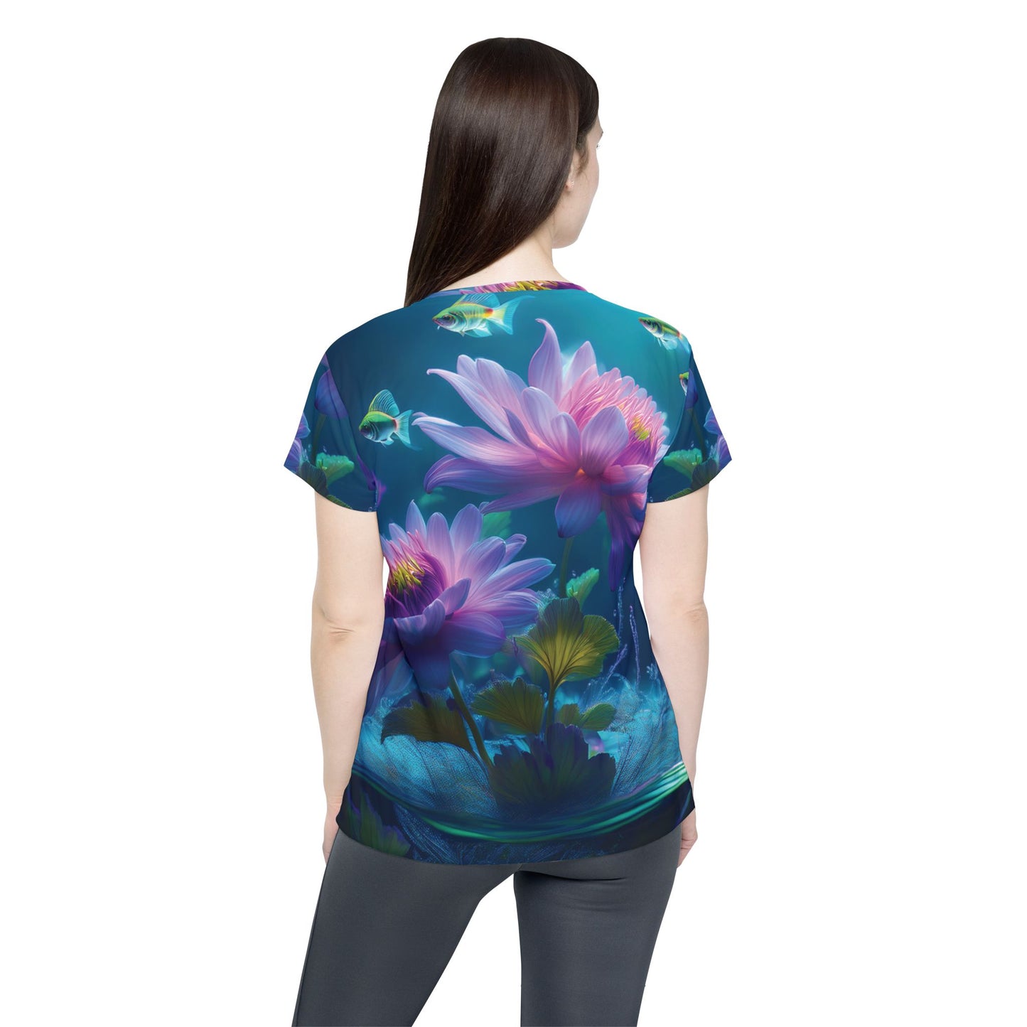 Camiseta de poliéster con flores