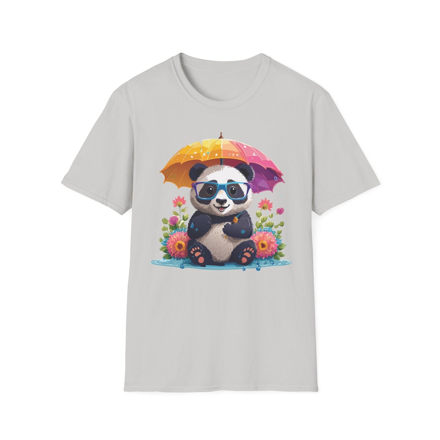 Unisex Panda Shirt Softstyle Tee 100 Percent Ring Spun Cotton Comfortable Animal Tee