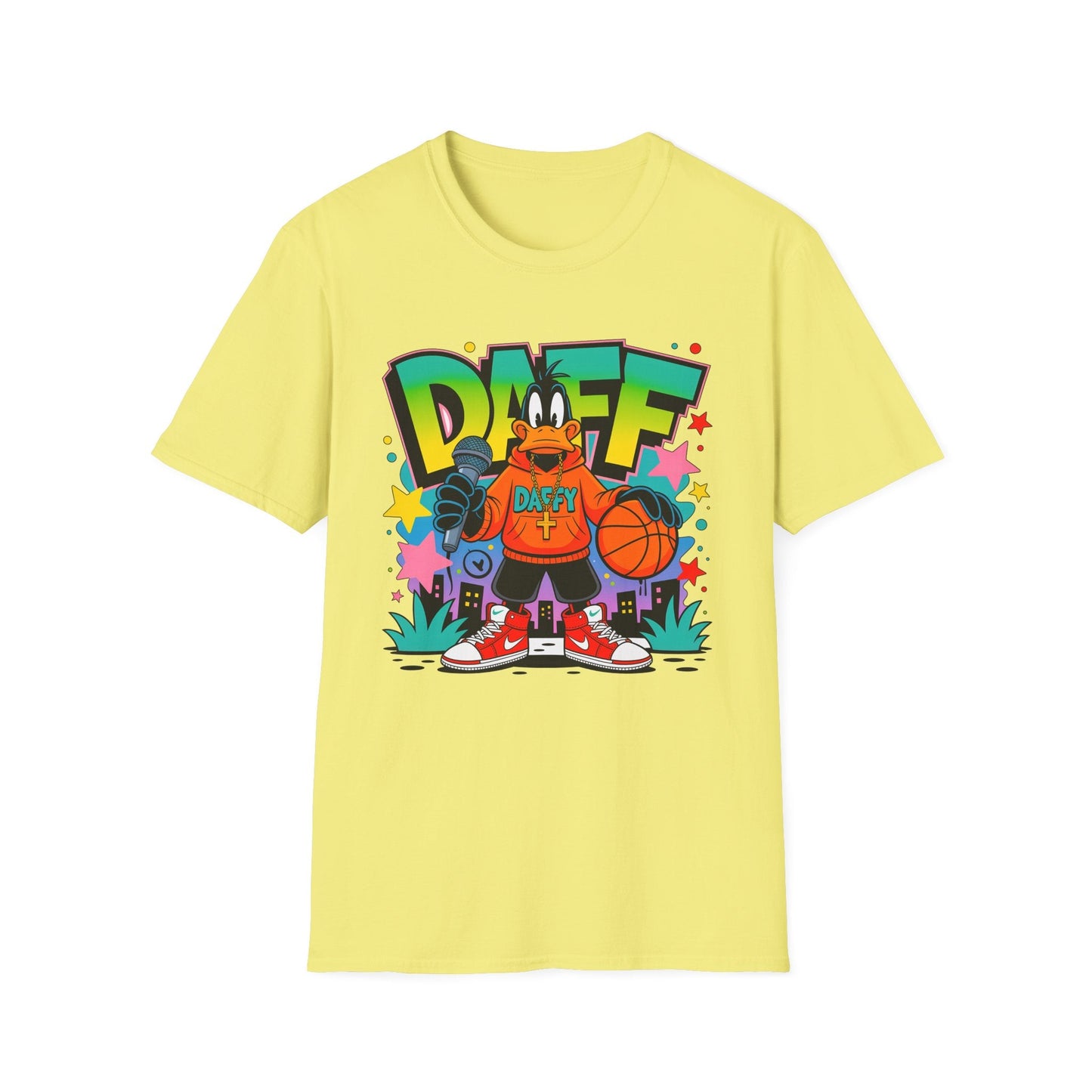 Unisex Cartoon T Shirt With Animation Design Funny Animals Tee Gildan Softstyle 64000