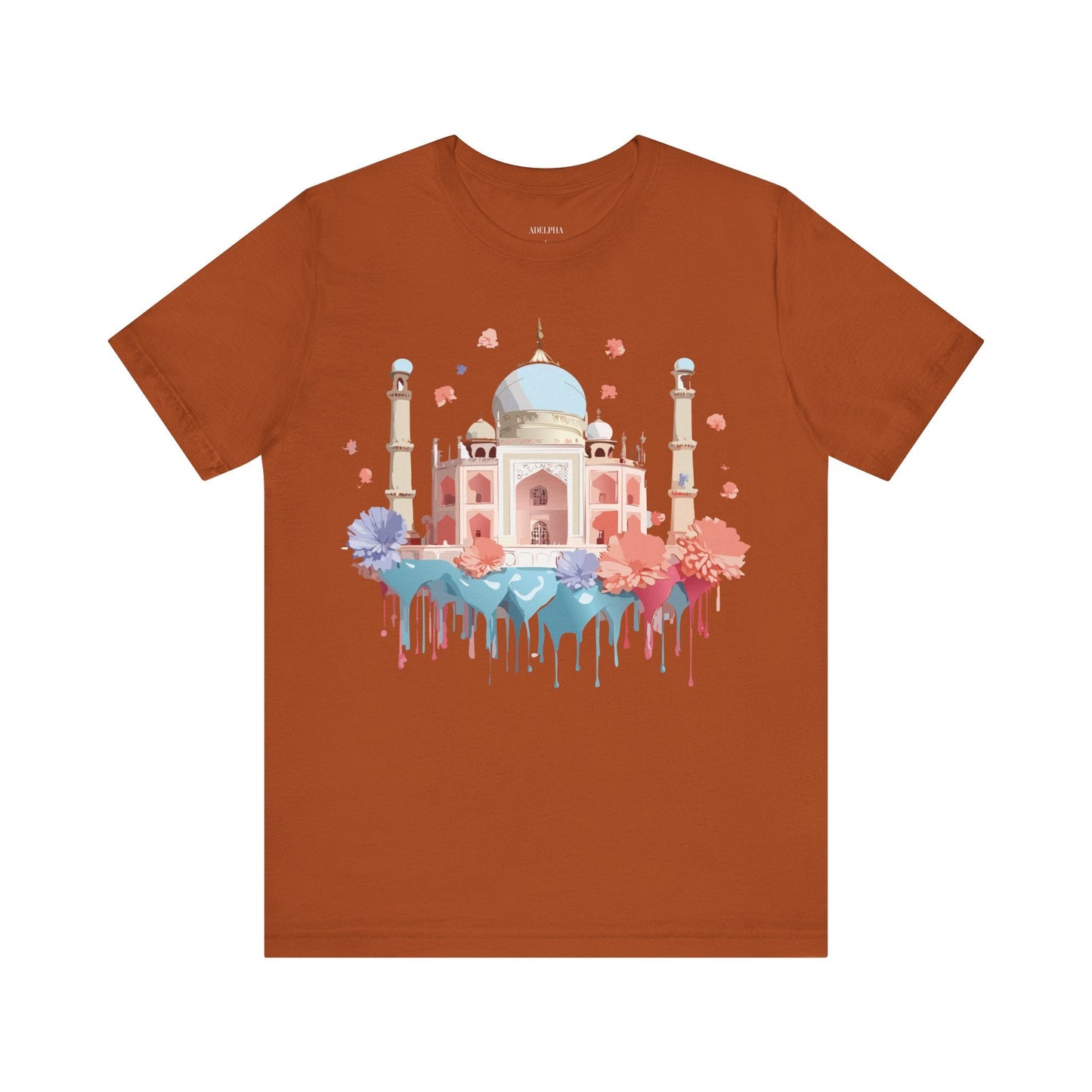 Taj Mahal Graphic Tee Unisex Short Sleeve Shirt By Adelpha Vintage Inspired Artwork
