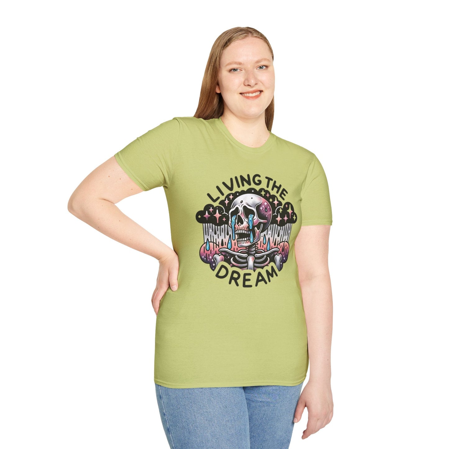 Unisex Skull Shirt Skeleton Design Gildan Softstyle 64000 Short Sleeve T Shirt For Everyday Comfort