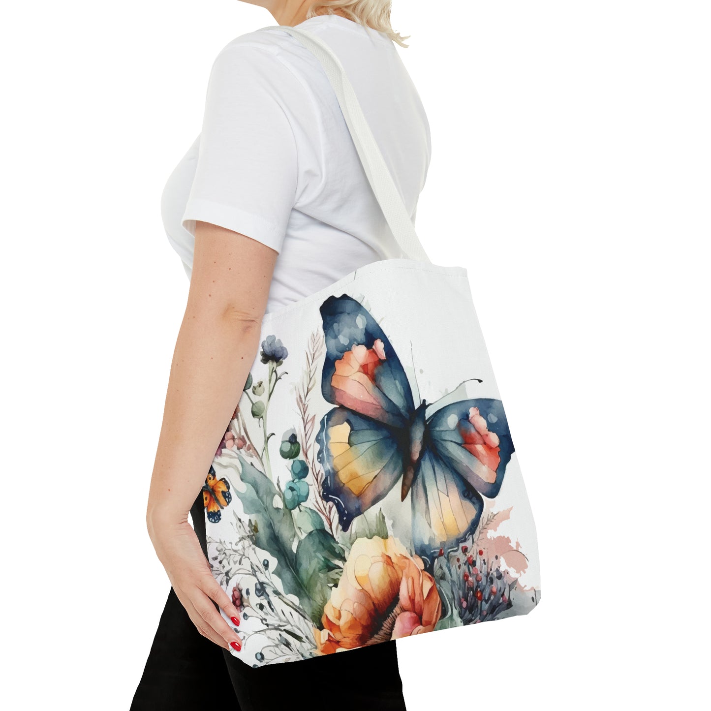 Canvas Bag with Butterfly Prints