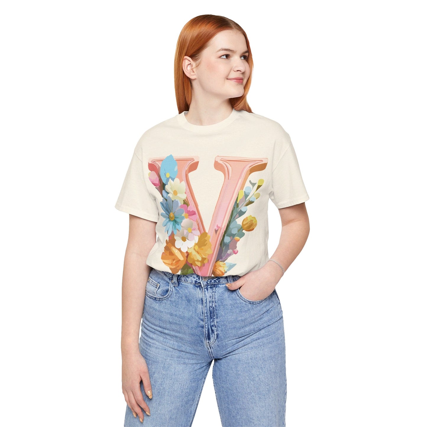 Letter V Shirt Unisex Graphic Tee With Vintage Inspired Artwork From Adelpha Official Edition