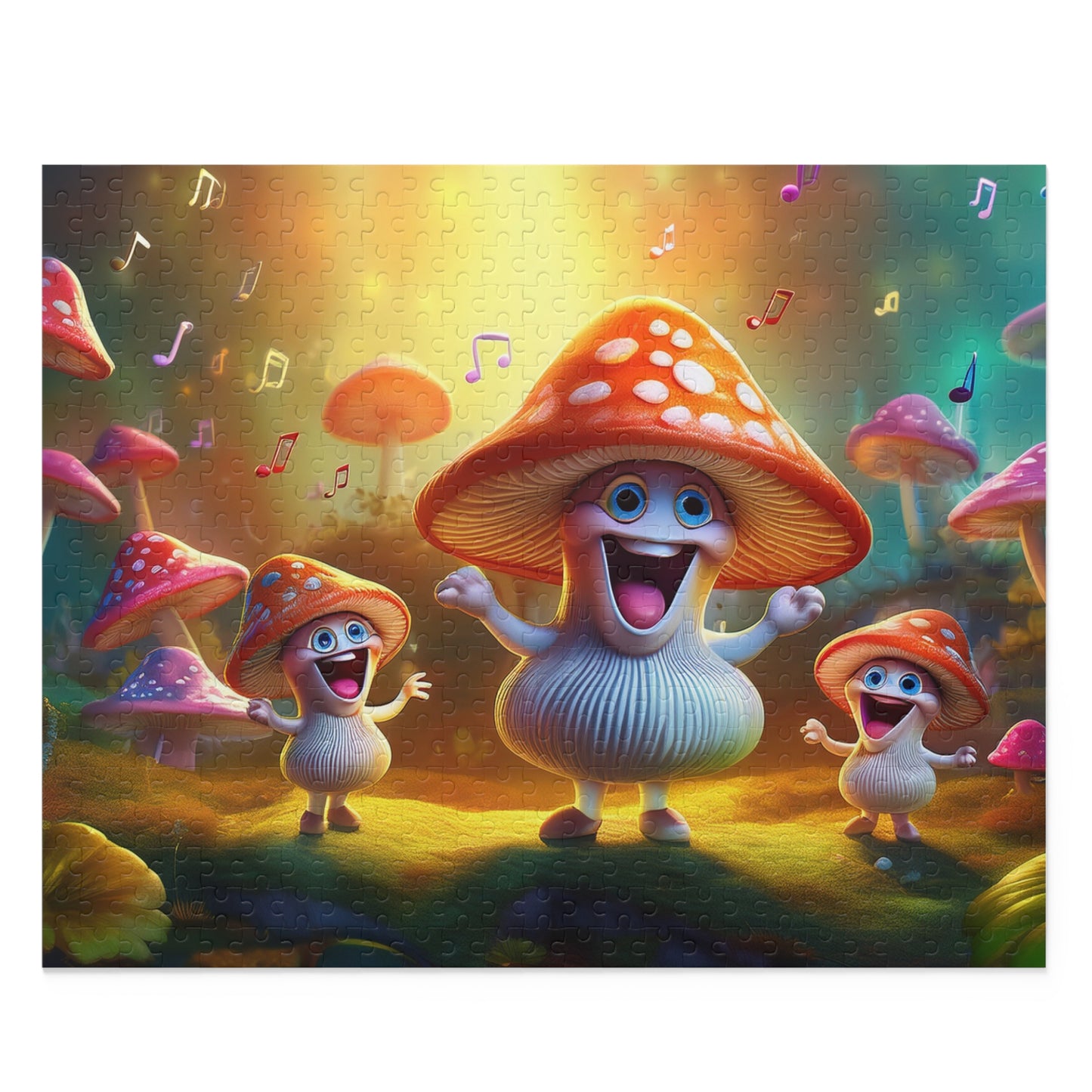 Mushrooms Puzzle 500-Chipboard Pieces in Box | Kids Puzzles Size: 16" x 20",  Ages 9+ and Family pn28