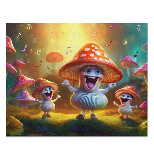 Mushrooms Puzzle 500-Chipboard Pieces in Box | Kids Puzzles Size: 16" x 20",  Ages 9+ and Family pn28