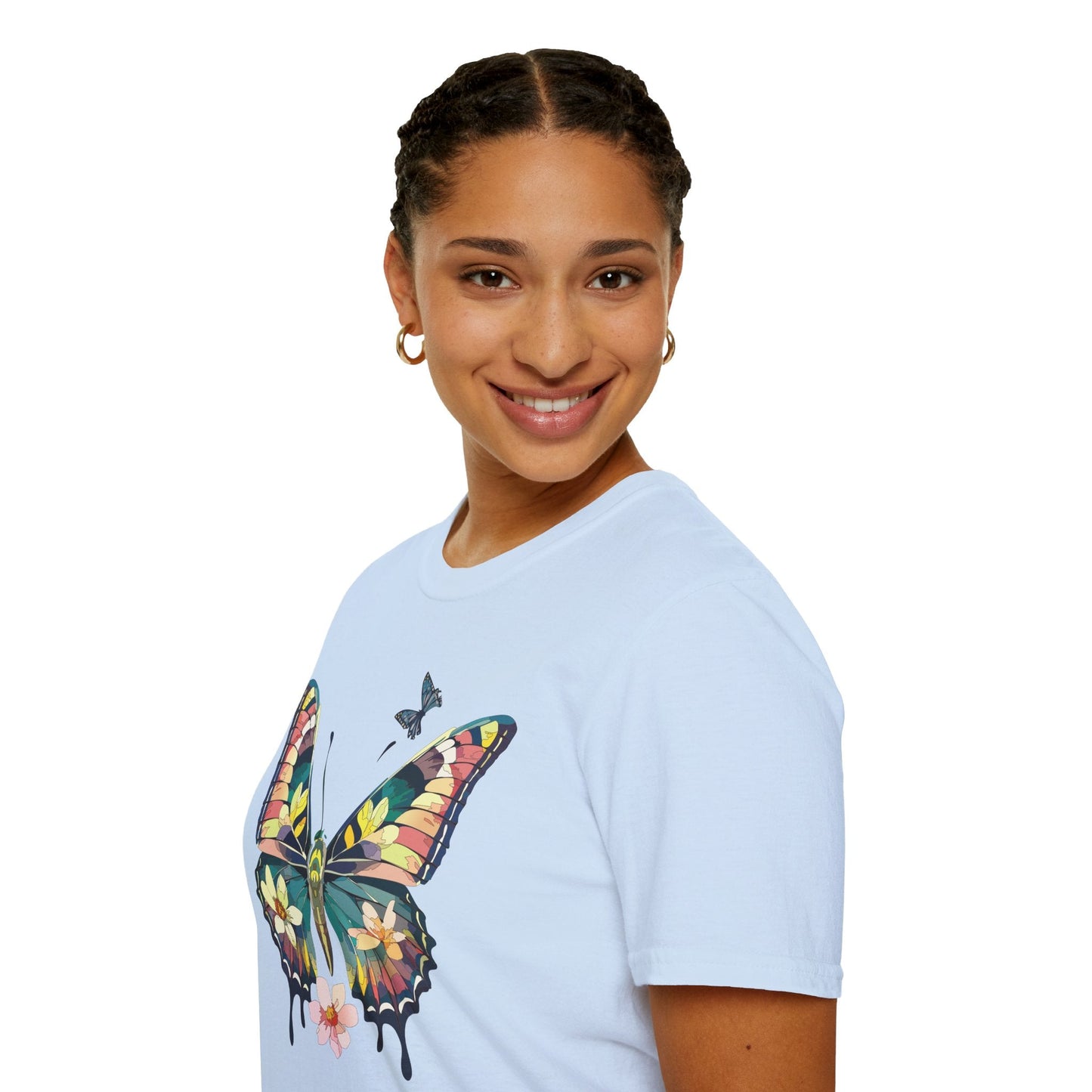 Butterfly T Shirt For Unisex Softstyle 64000 Short Sleeve Monarch Butterfly Tee Design