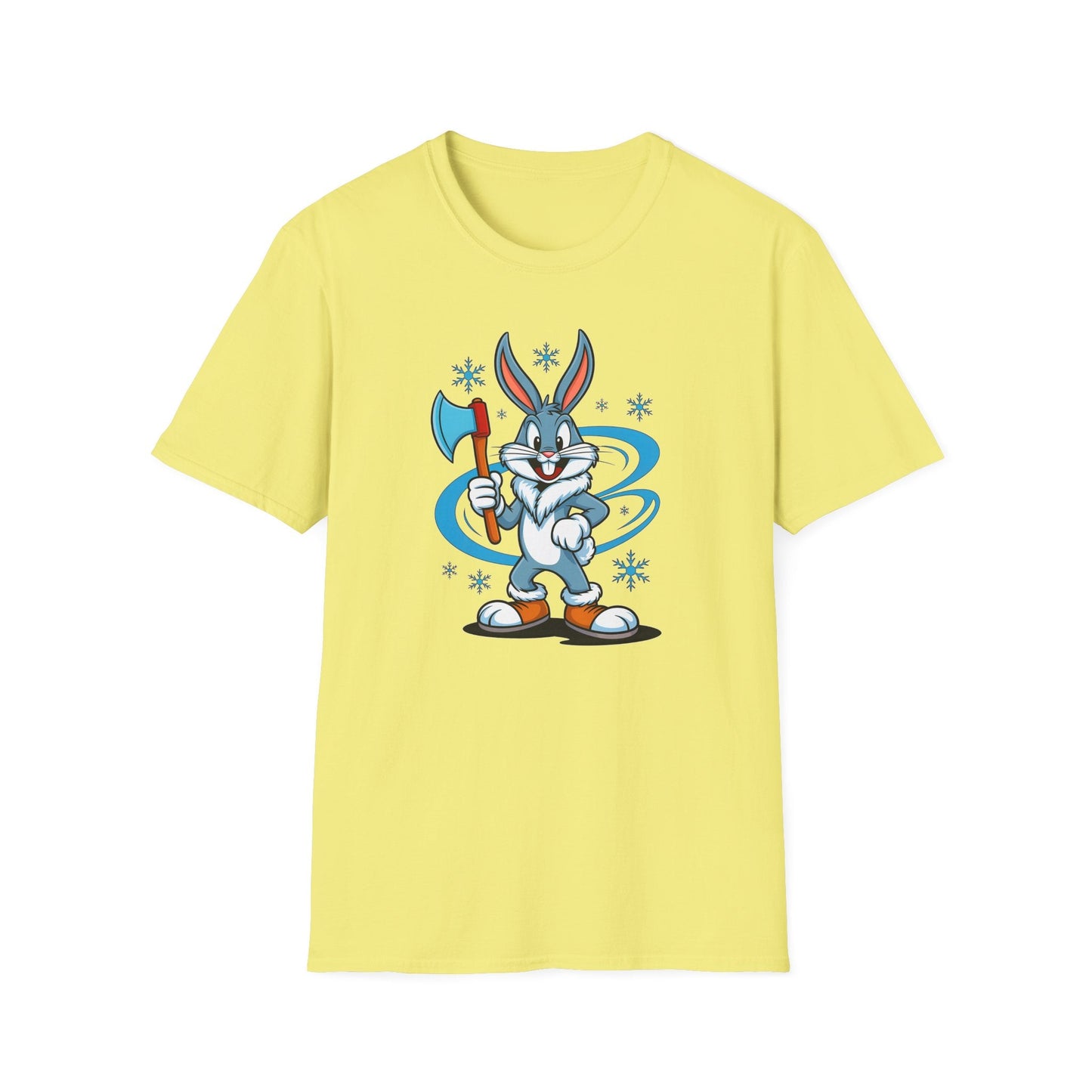 Bugs Bunny T Shirt Cartoon Print Unisex Softstyle Tee Gildan 64000 100 Percent Cotton