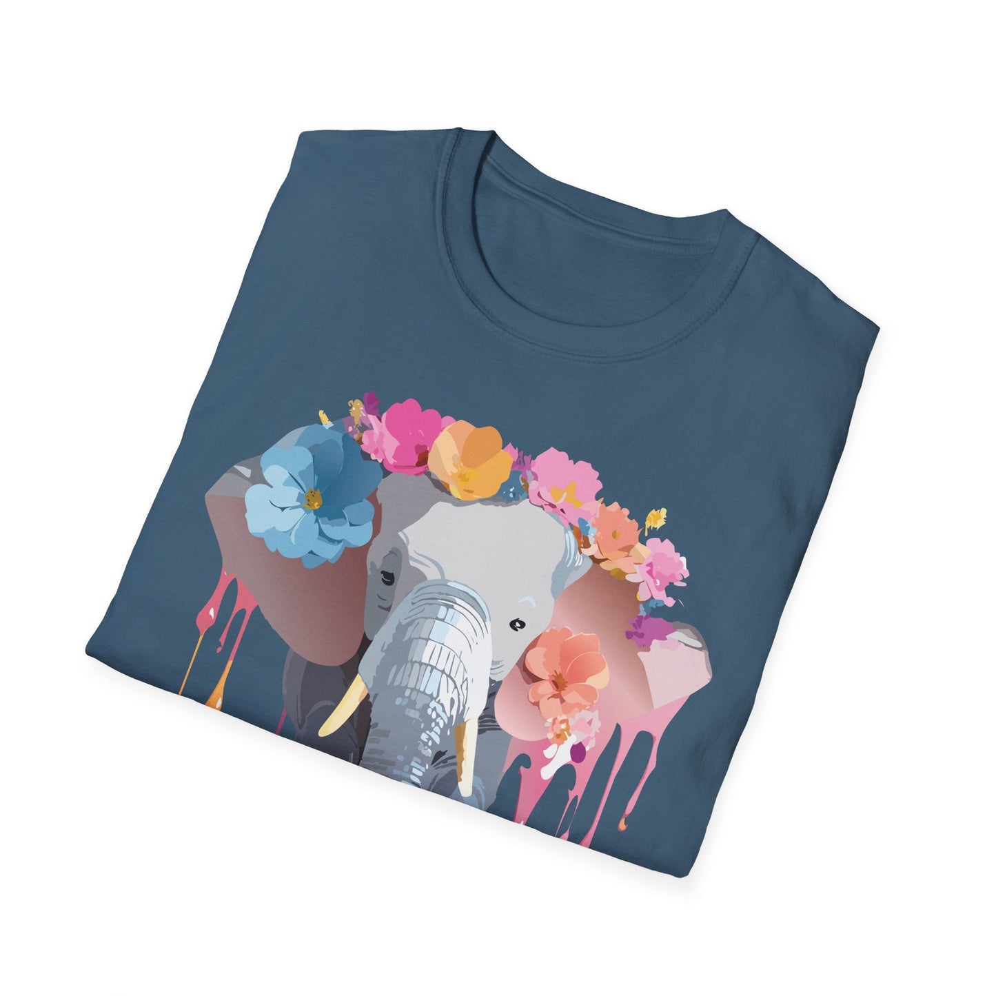 Elephant T Shirt Unisex Softstyle Gildan 64000 Elephant On T Shirt Animation Animals Tee