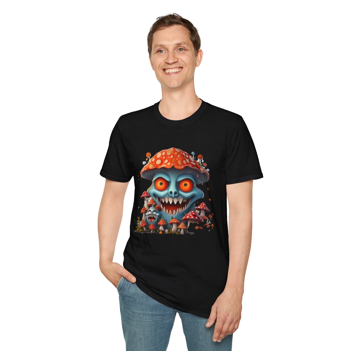 Mashroom Tee Shirt Unisex Softstyle Gildan 64000 Short Sleeve Tee With Funny Mashroom Fungus