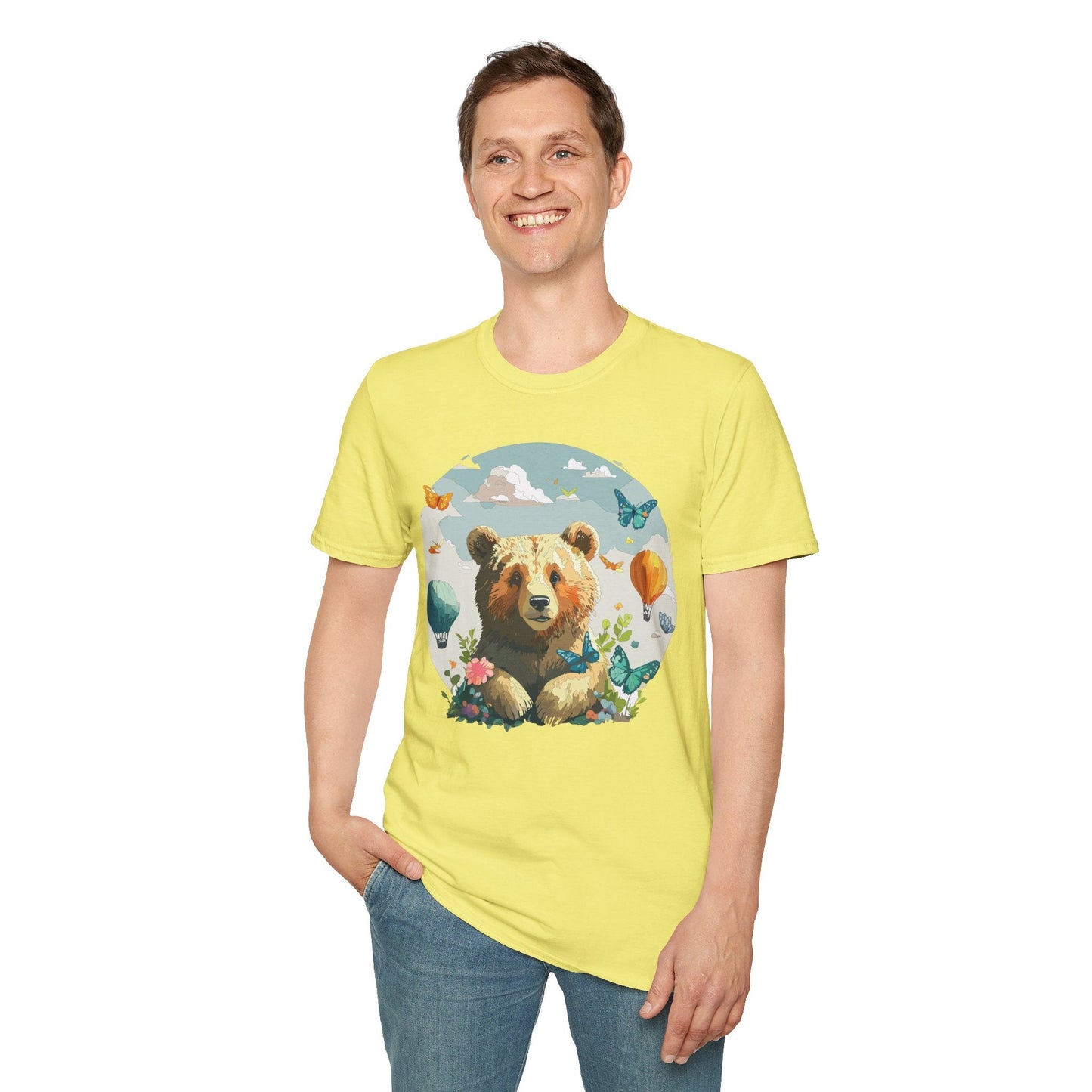 Bear T Shirt Unisex Teddy Bear Tee Softstyle 64000 Breathable Everyday Wear For All Ages
