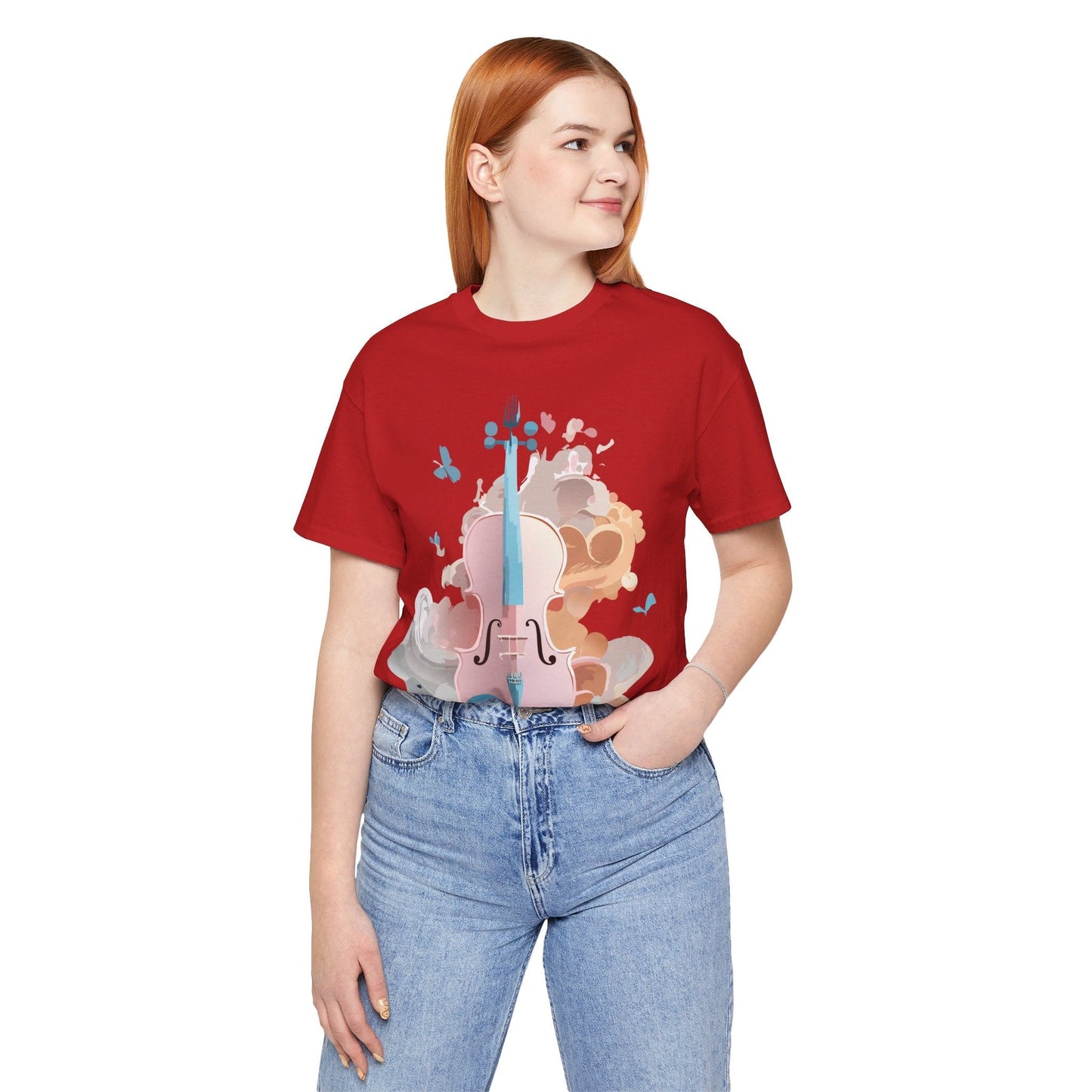 Music Graphic Unisex 100 Cotton Vintage Art with Musical Elements Tee 11