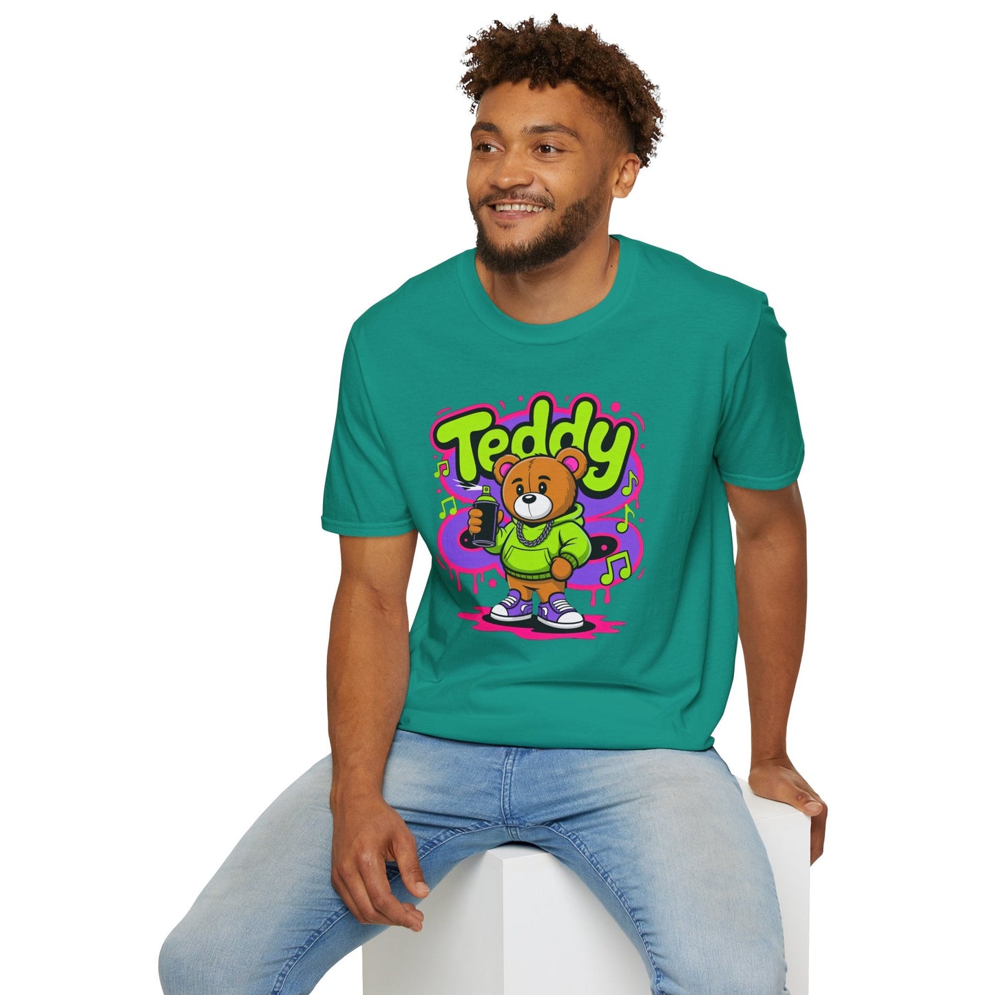 Cartoon T Shirt With Animation Funny Animals Tee Unisex Softstyle Gildan 64000 Cotton