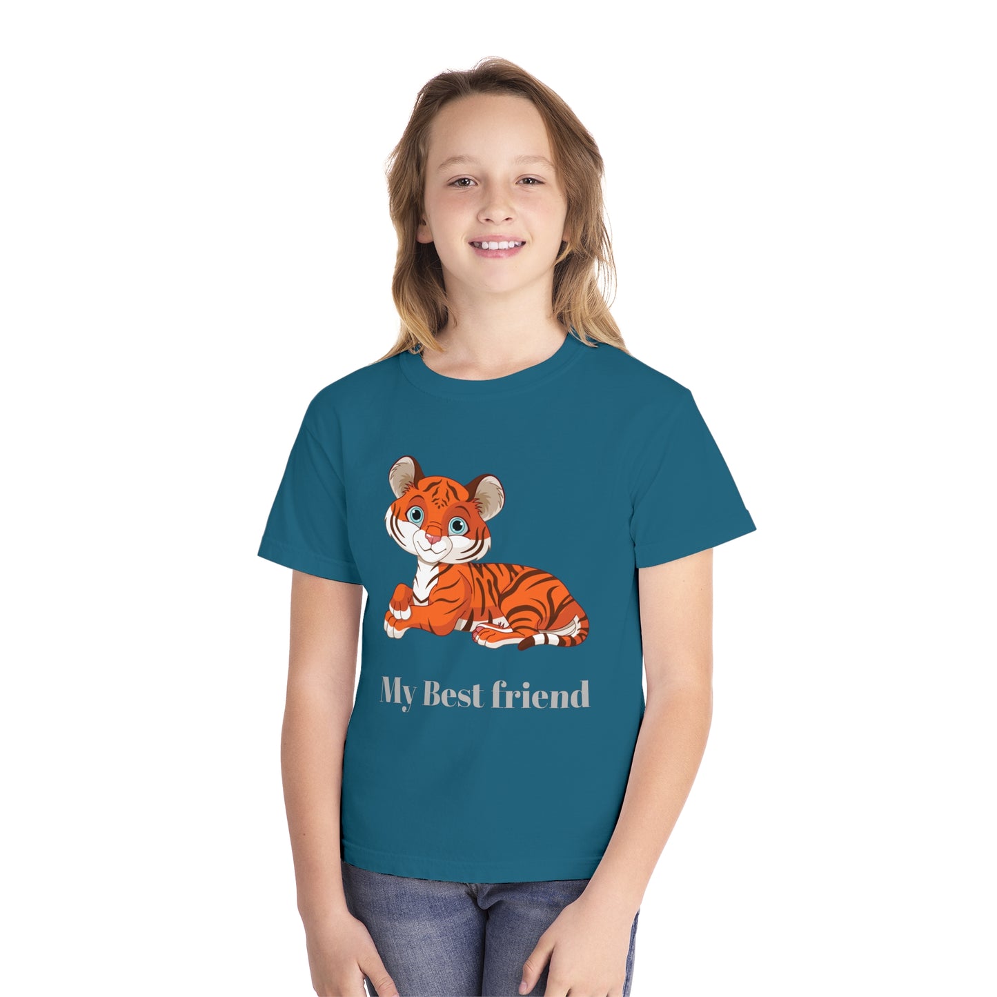 Camiseta juvenil con tigre bebé