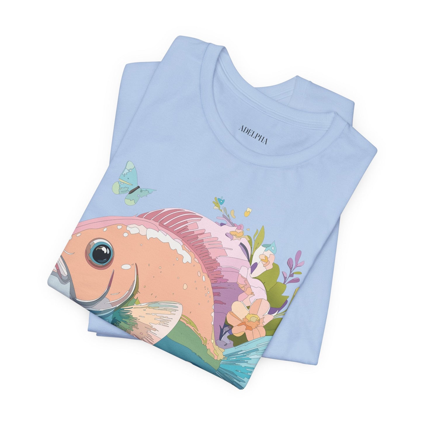 Fish Graphic Unisex 100 Cotton Vintage Artwork Tee 1