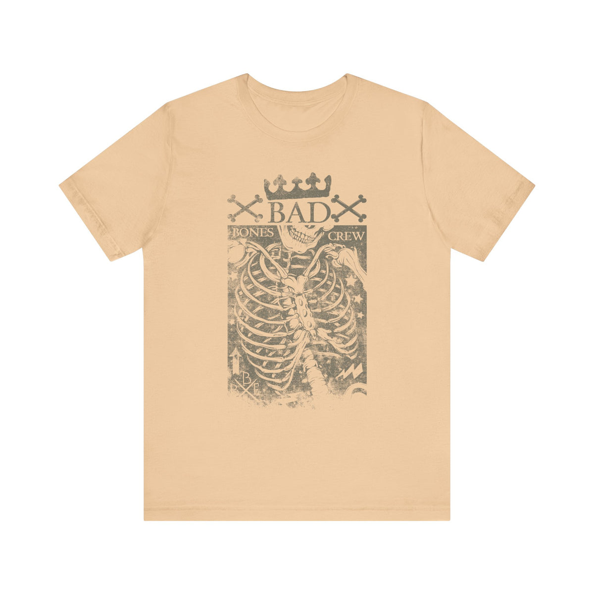 Skeleton Ribcage Tee Bones Crew Graphic Unisex Cotton Shirt A-10